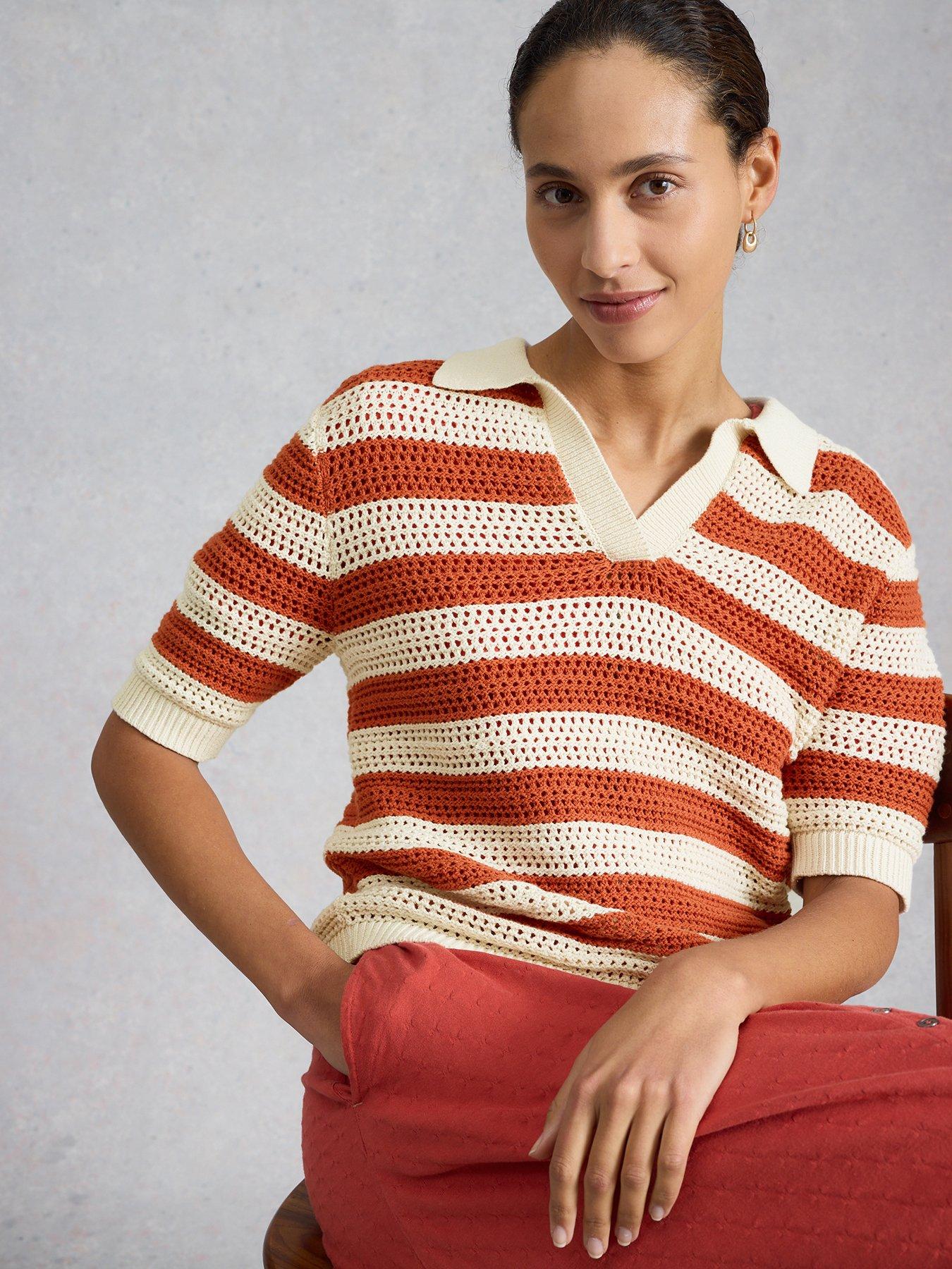 White Stuff Cooper Knitted Stripe Polo