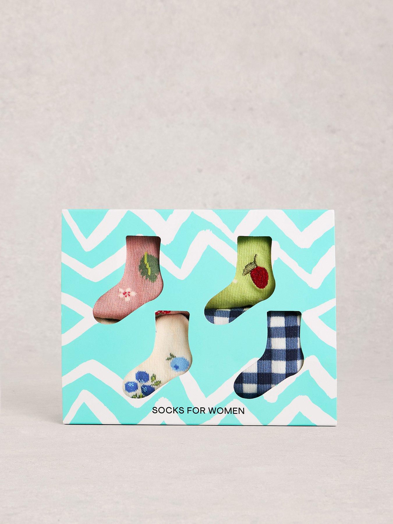 Image 3 of 4 of White Stuff 4pk Summer Fruit Ankle Socks