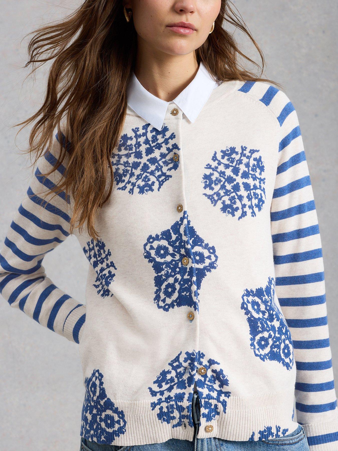 White Stuff Lulu Print Cardigan - Ivory