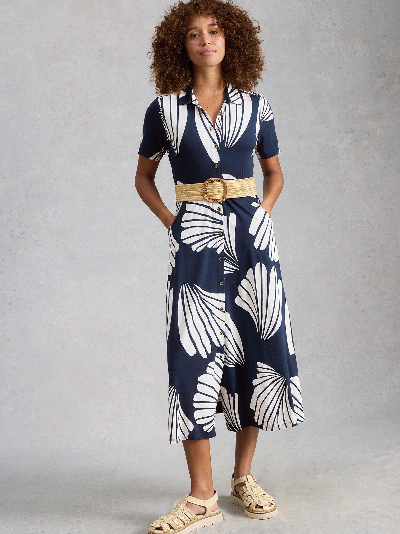 Image 1 of 6 of White Stuff Rua Jersey Shirt Dress