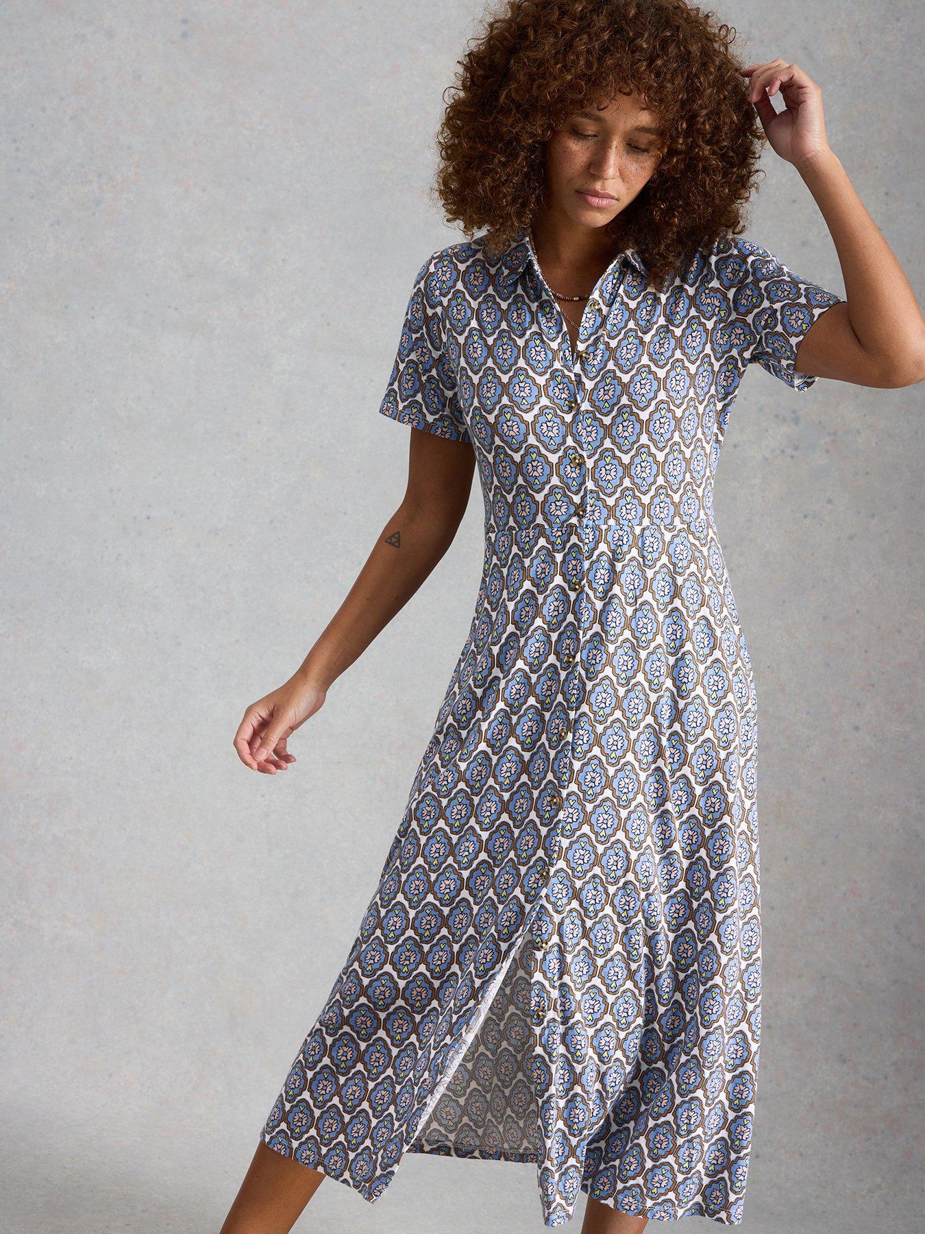 Image 1 of 6 of White Stuff Rua Jersey Shirt Dress