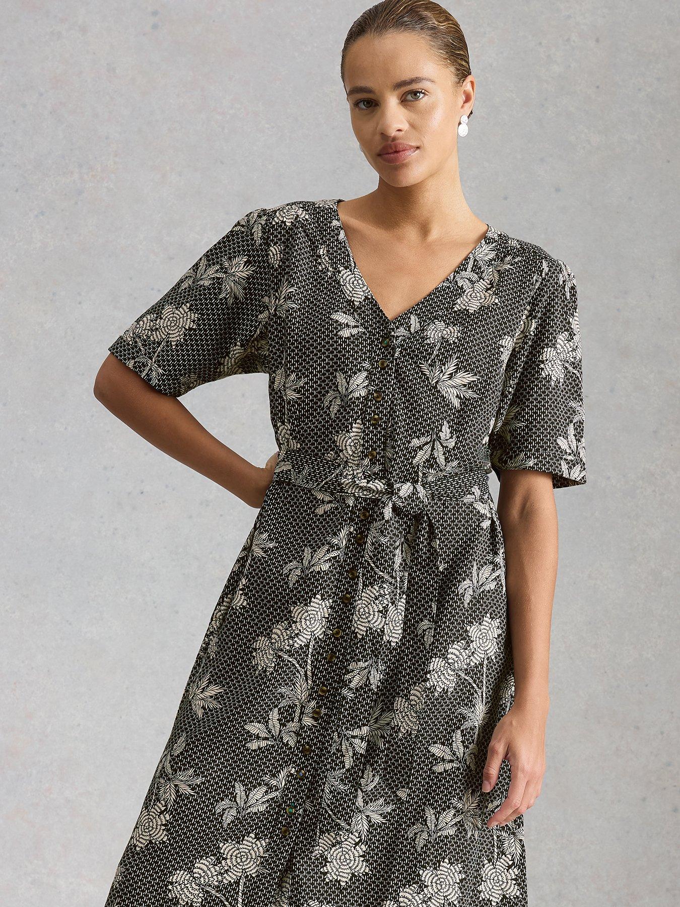 White Stuff Val Linen Blend Dress