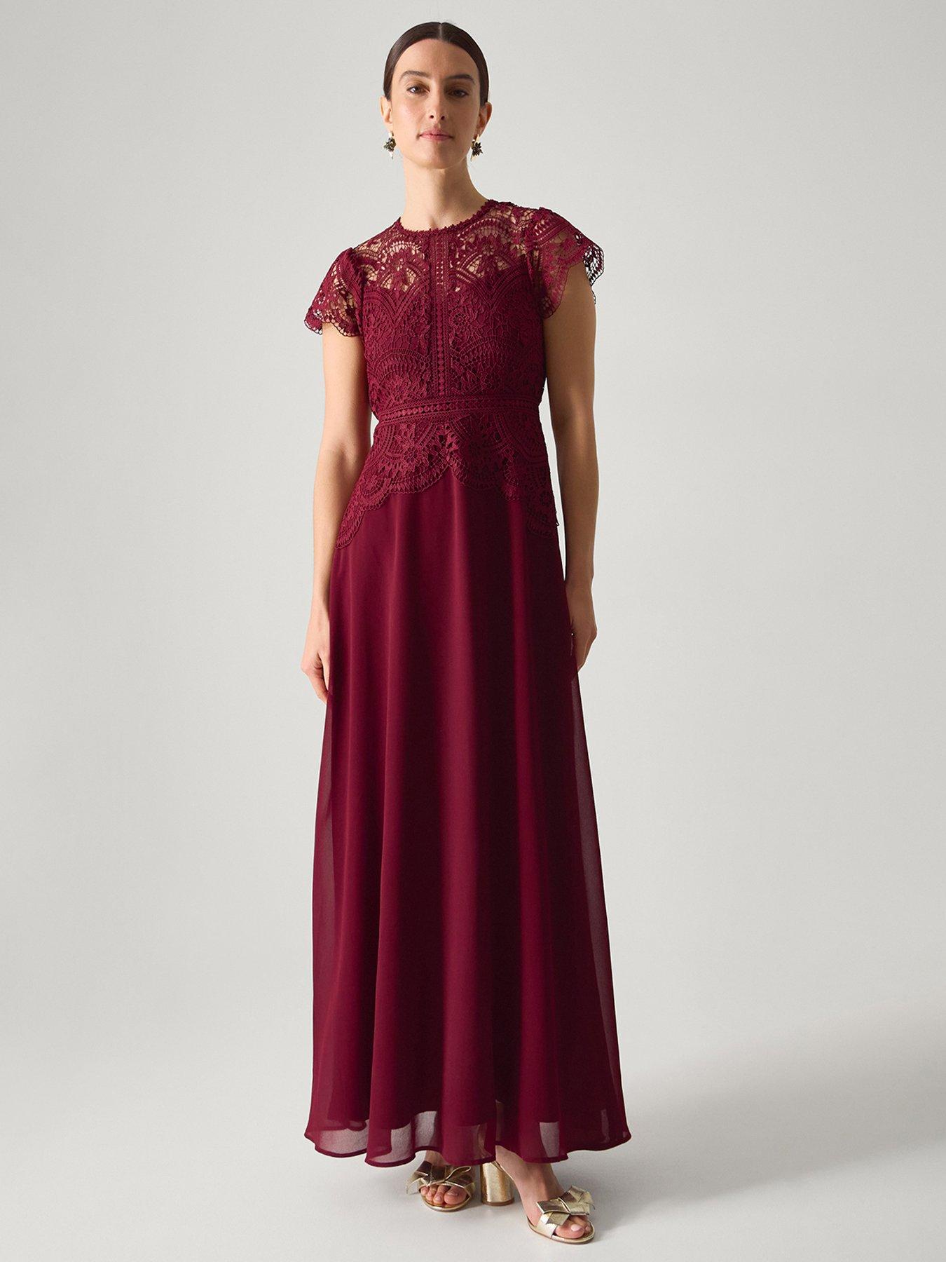 monsoon-monica-lace-maxi-dress-redfront