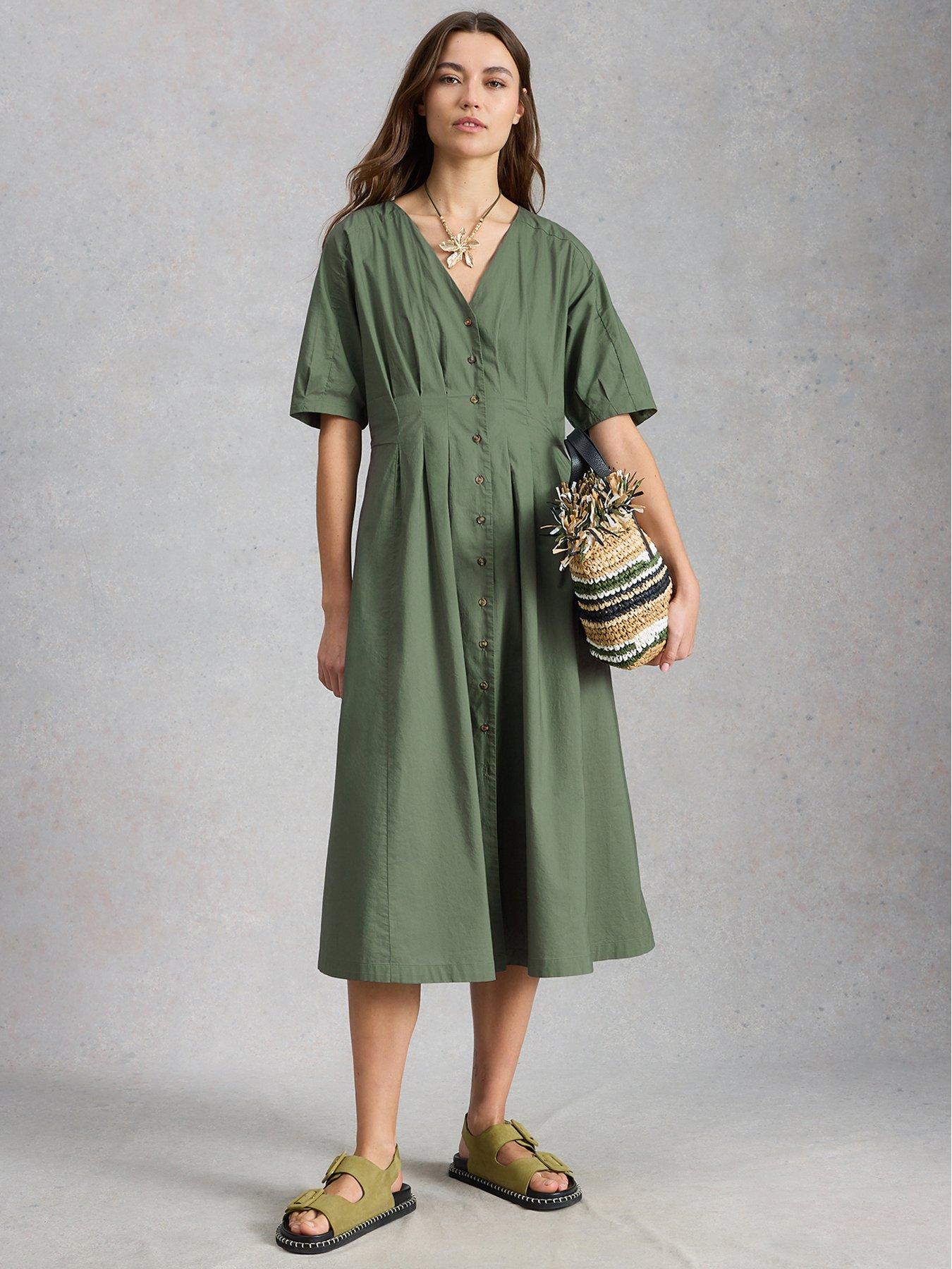 White Stuff Kate Button Through Midi Dress