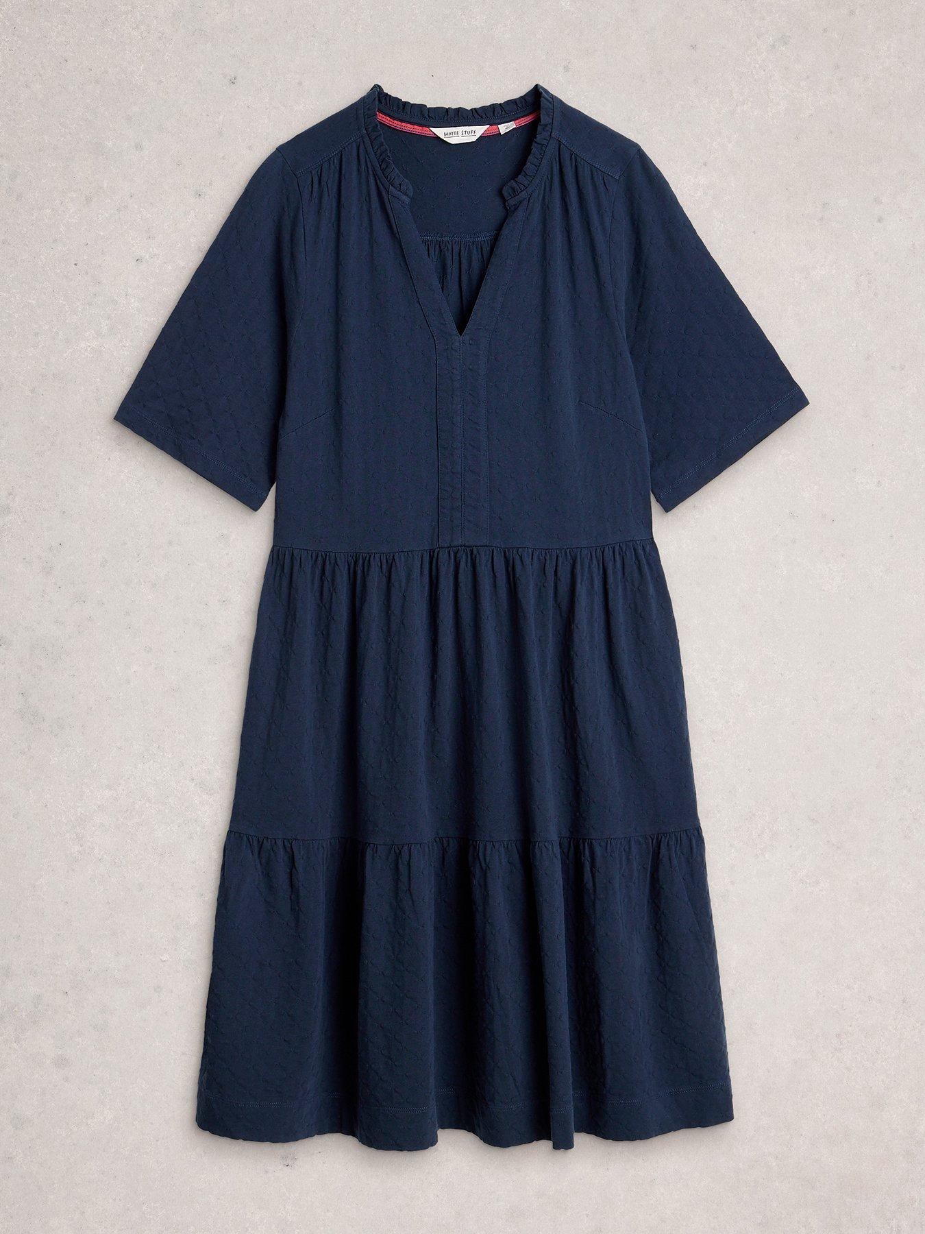 Image 5 of 6 of White Stuff Sophia Jersey Dress - Blue