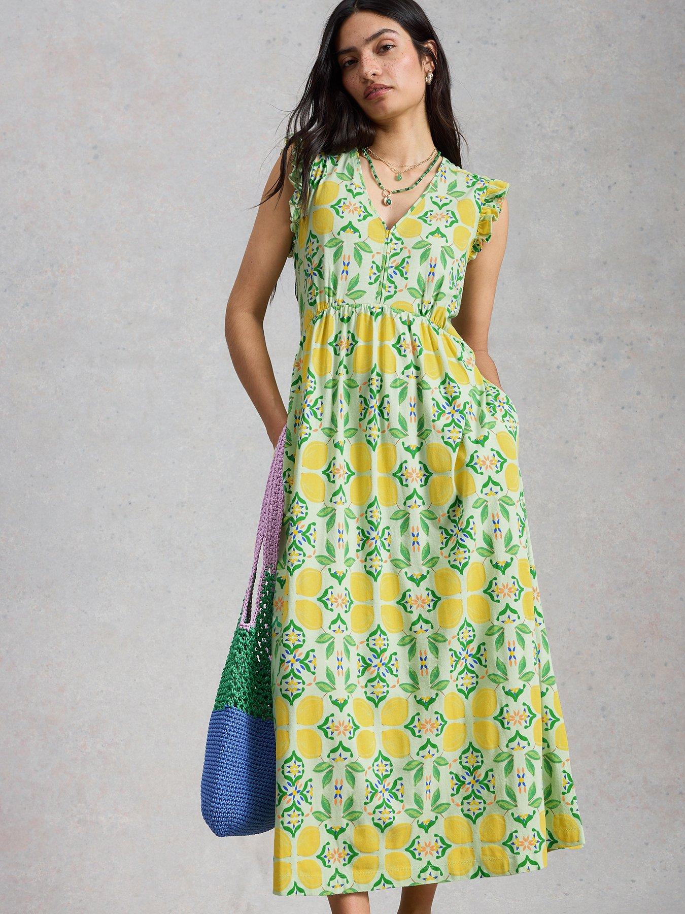 Image 1 of 6 of White Stuff Lorna Jersey Maxi Dress - Green