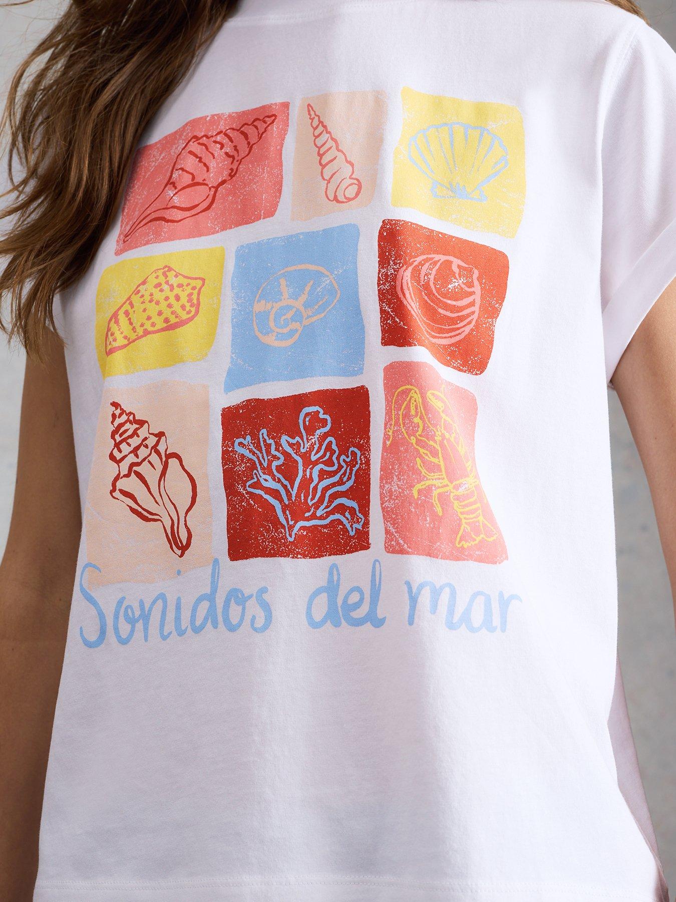 Image 4 of 6 of White Stuff Gina Graphic Tee - Ivory