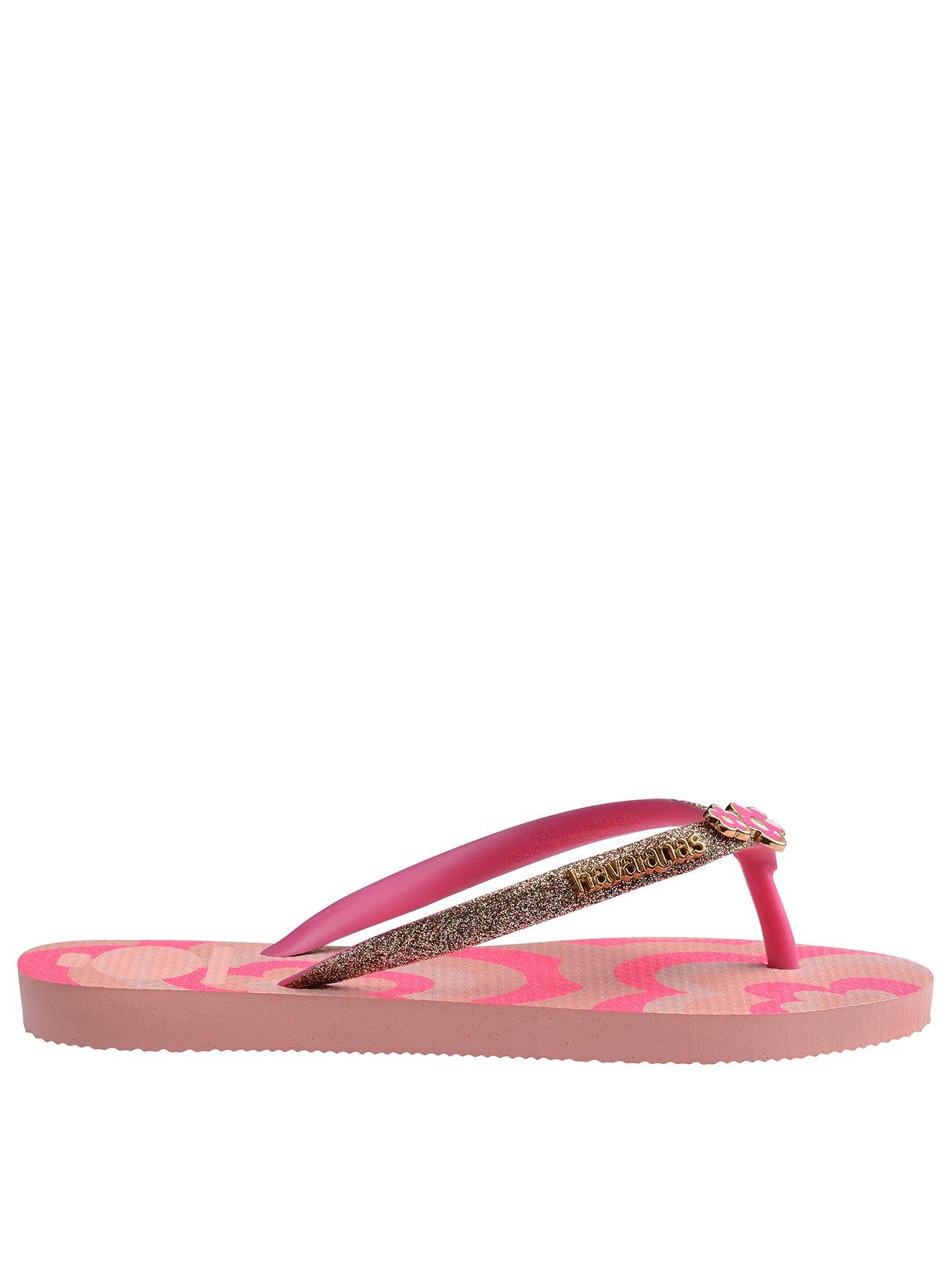 Image 3 of 6 of Havaianas Kids Slim Glitter Trendy Flip Flops - Blossom/ Flux