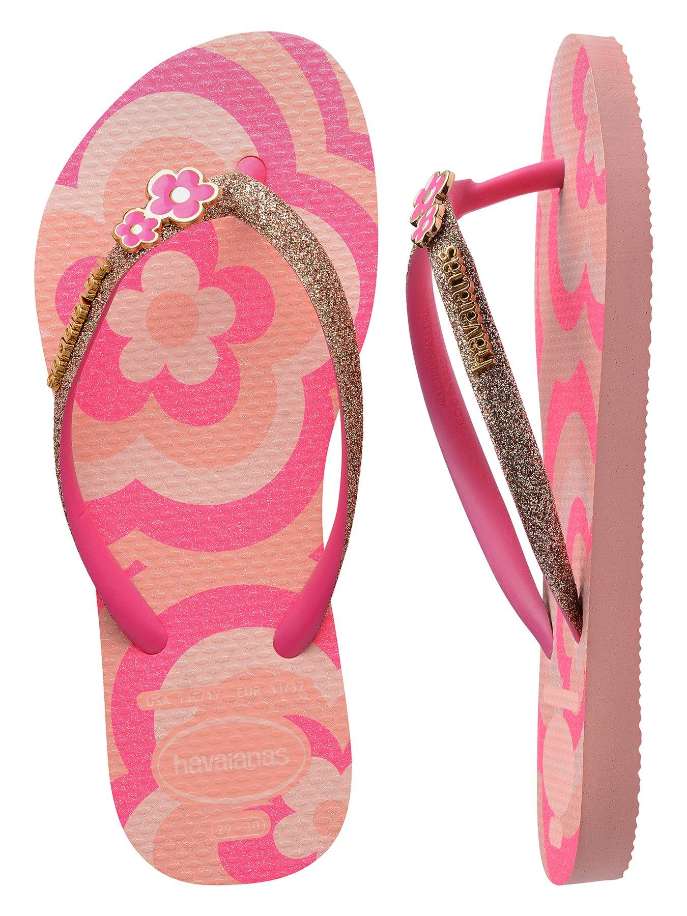 Image 4 of 6 of Havaianas Kids Slim Glitter Trendy Flip Flops - Blossom/ Flux