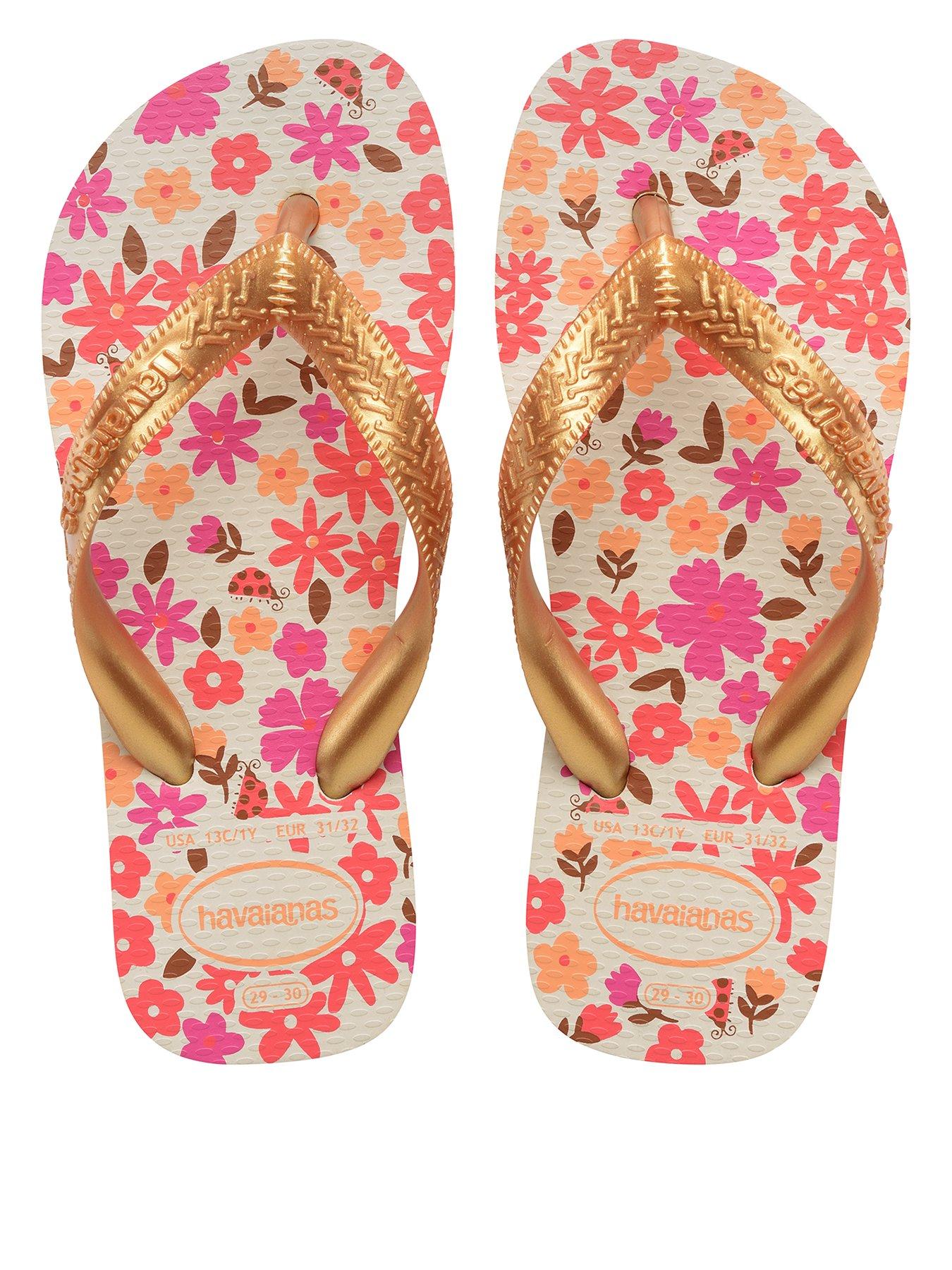 Image 1 of 6 of Havaianas Kids Flores Flip-flop - Beige