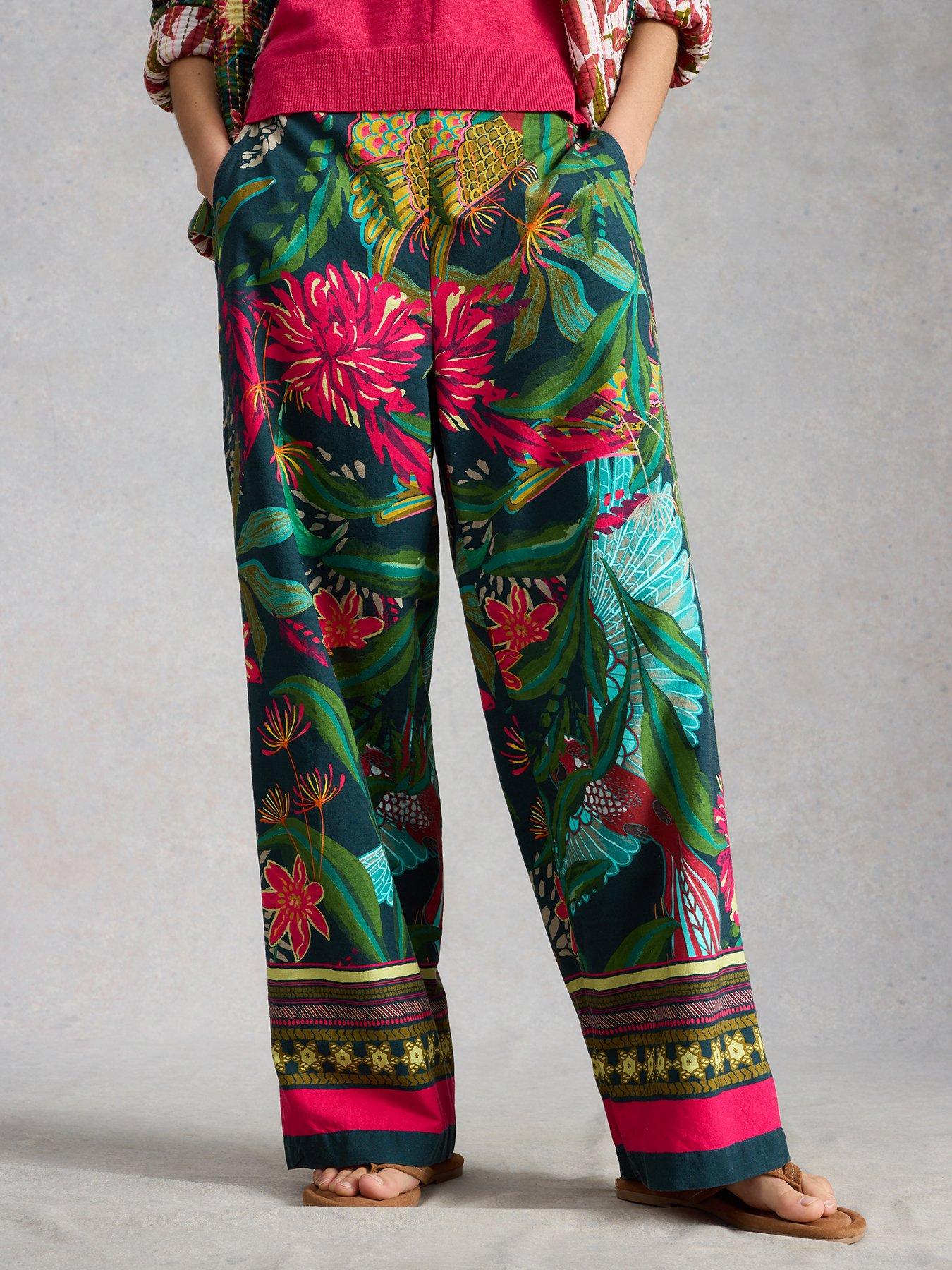 White Stuff Ally Wide Leg Trouser - Green
