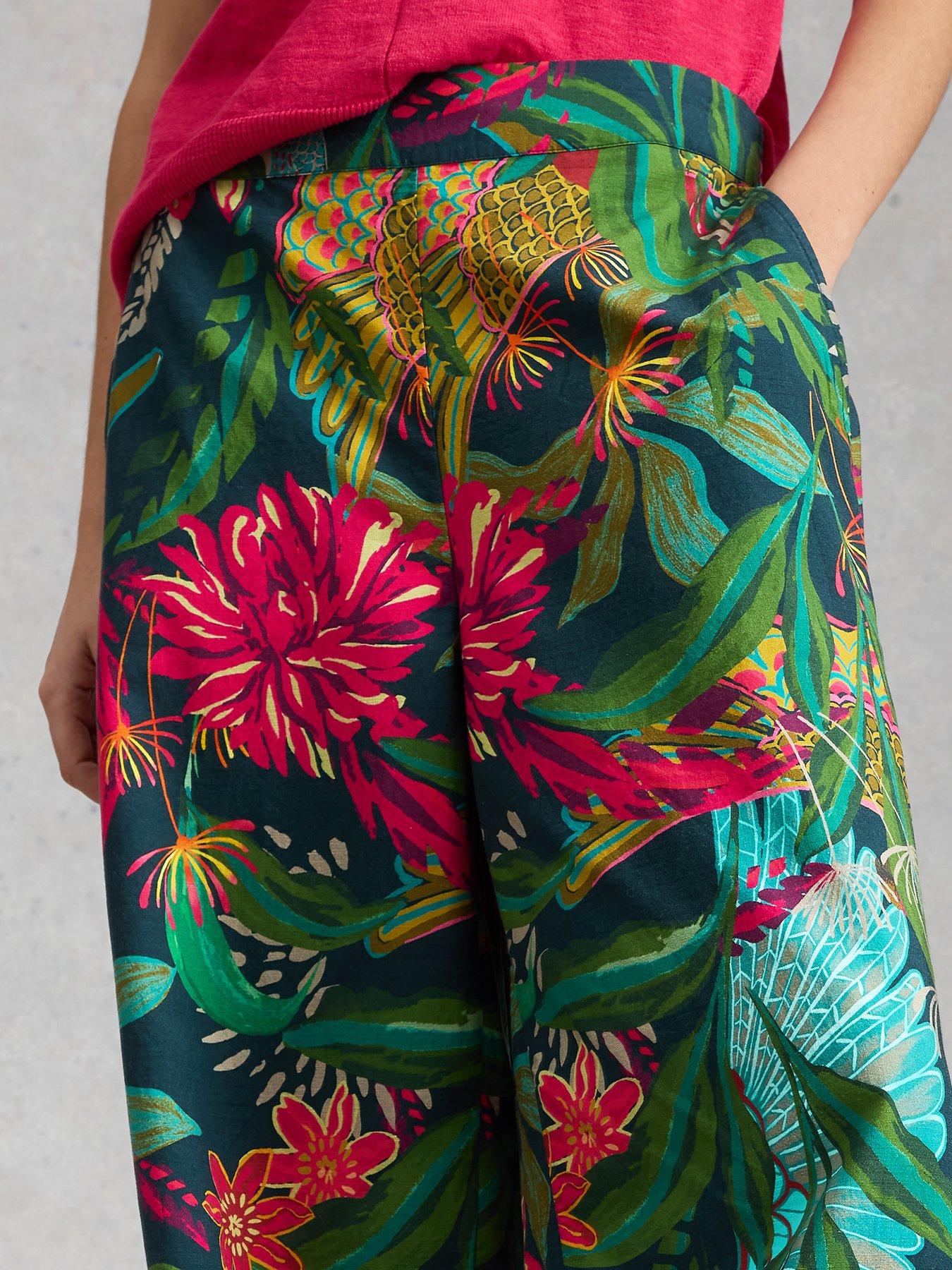 Image 4 of 6 of White Stuff Ally Wide Leg Trouser - Green