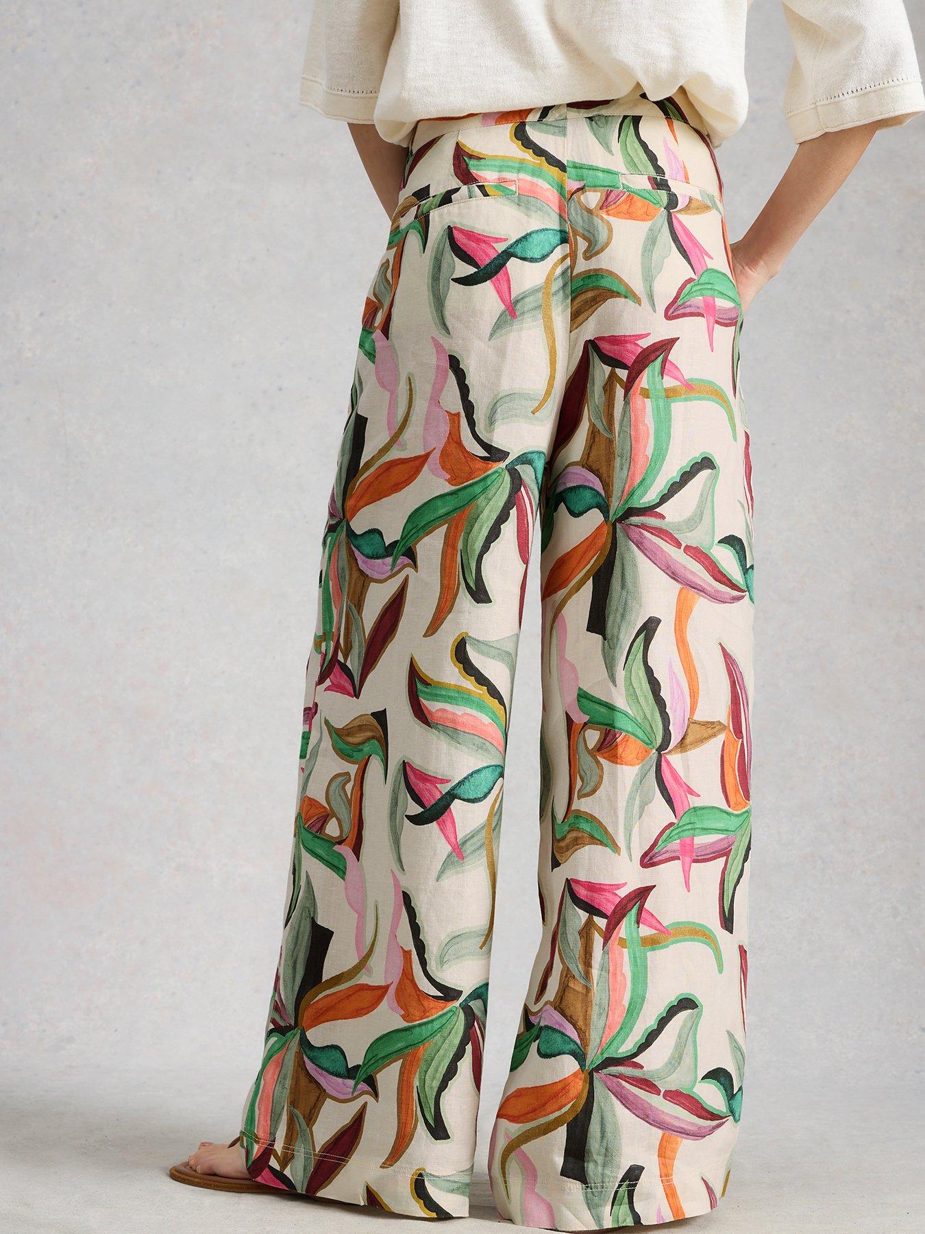 Image 2 of 6 of White Stuff Sasha Wide Leg Linen Trouser - Beige