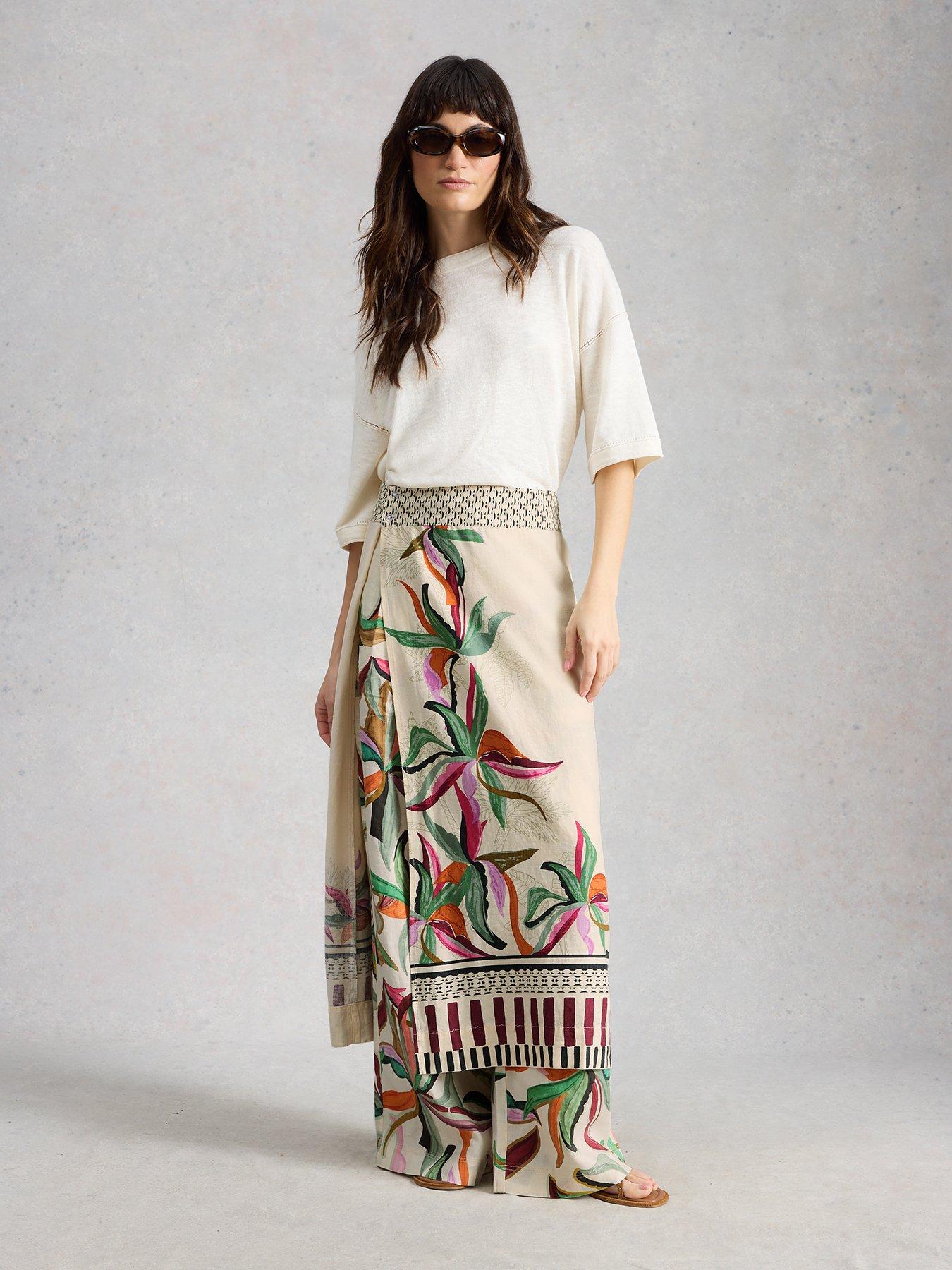 Image 3 of 6 of White Stuff Sasha Wide Leg Linen Trouser - Beige