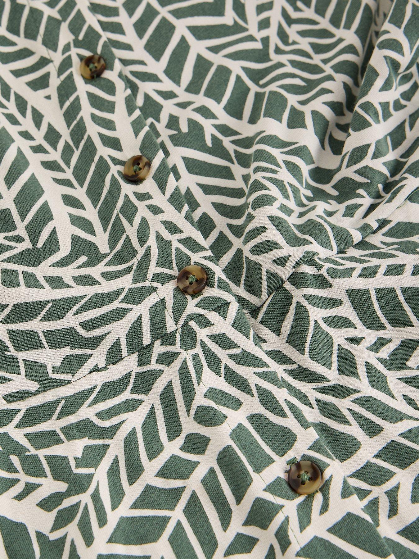 Image 6 of 6 of White Stuff Rua Jersey Shirt Dress - Green