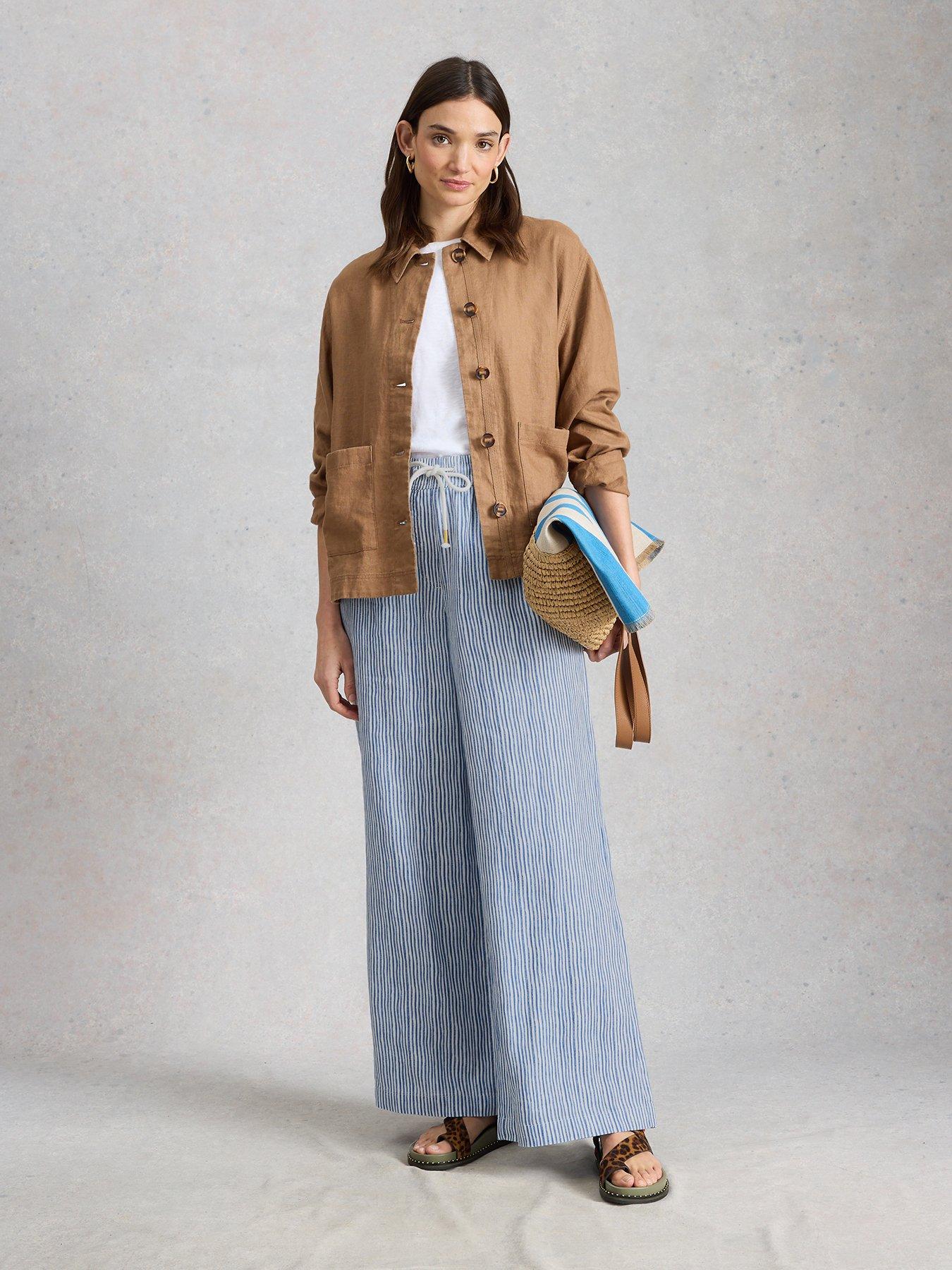 Image 3 of 6 of White Stuff Ally Linen Wide Leg Trouser