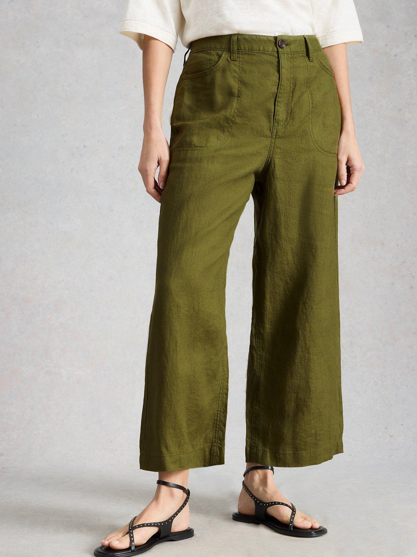 Image 1 of 6 of White Stuff Tia Linen Wide Leg Crop