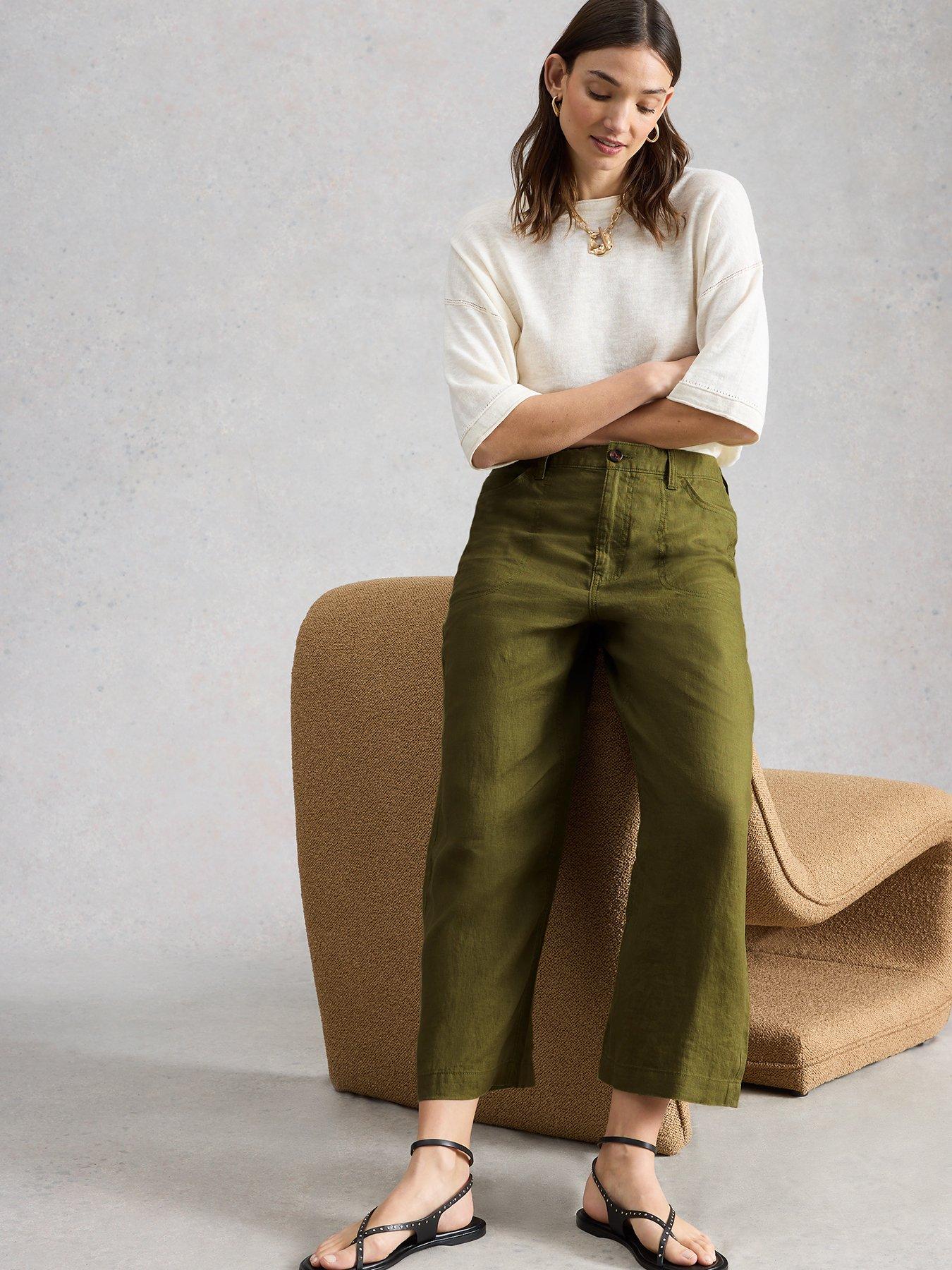 Image 4 of 6 of White Stuff Tia Linen Wide Leg Crop