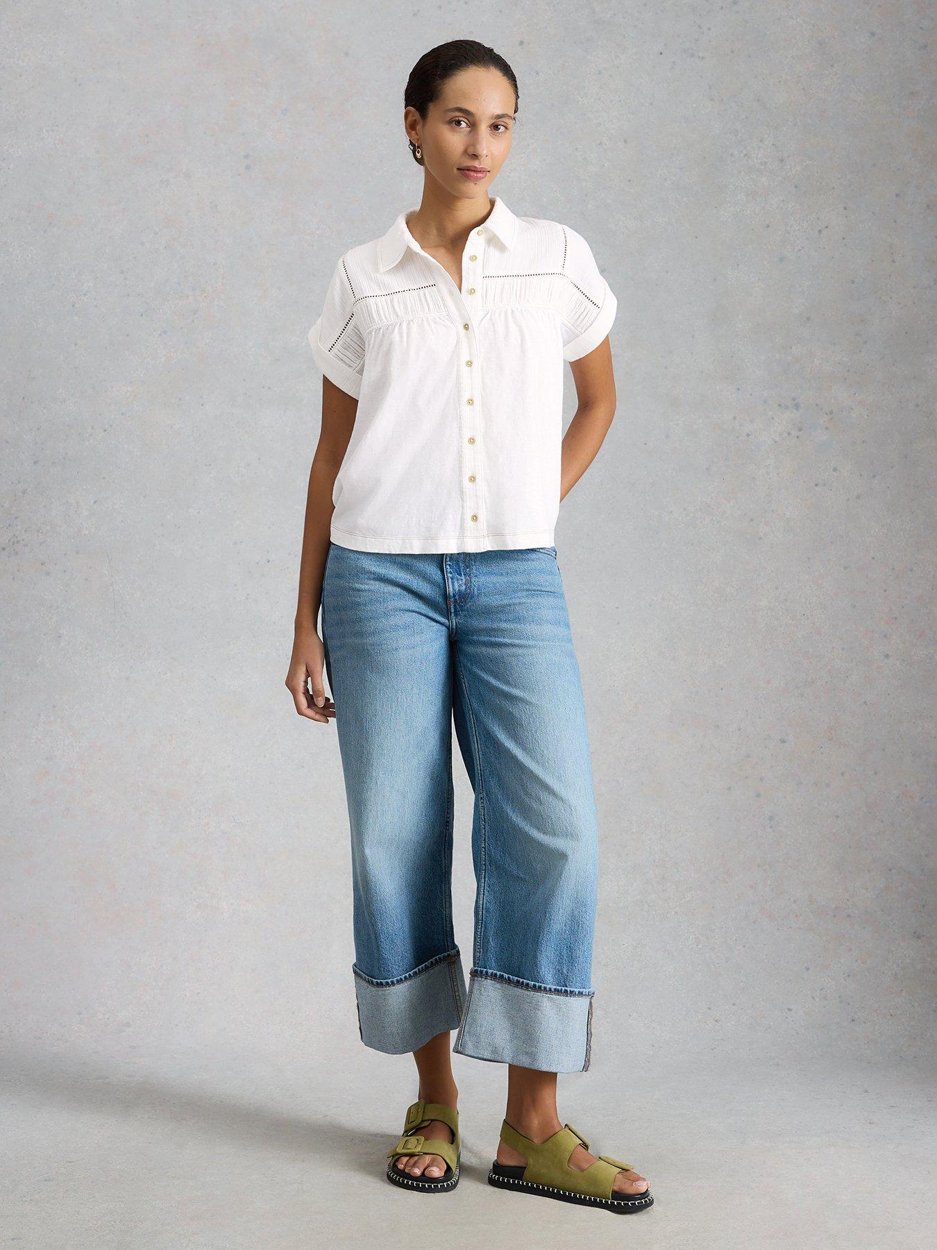 Image 3 of 6 of White Stuff Didi Double Cloth Shirt - White