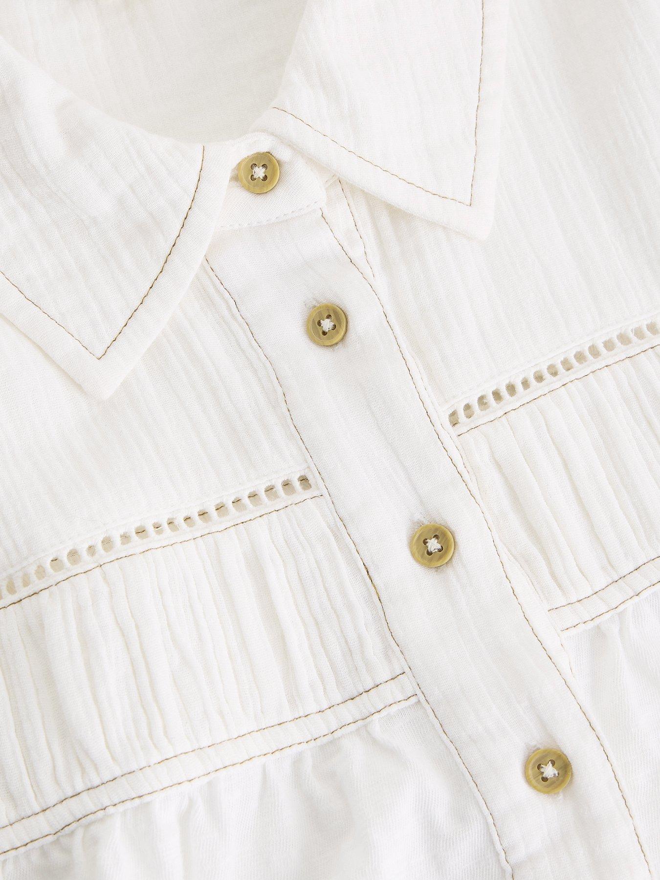 Image 6 of 6 of White Stuff Didi Double Cloth Shirt - White