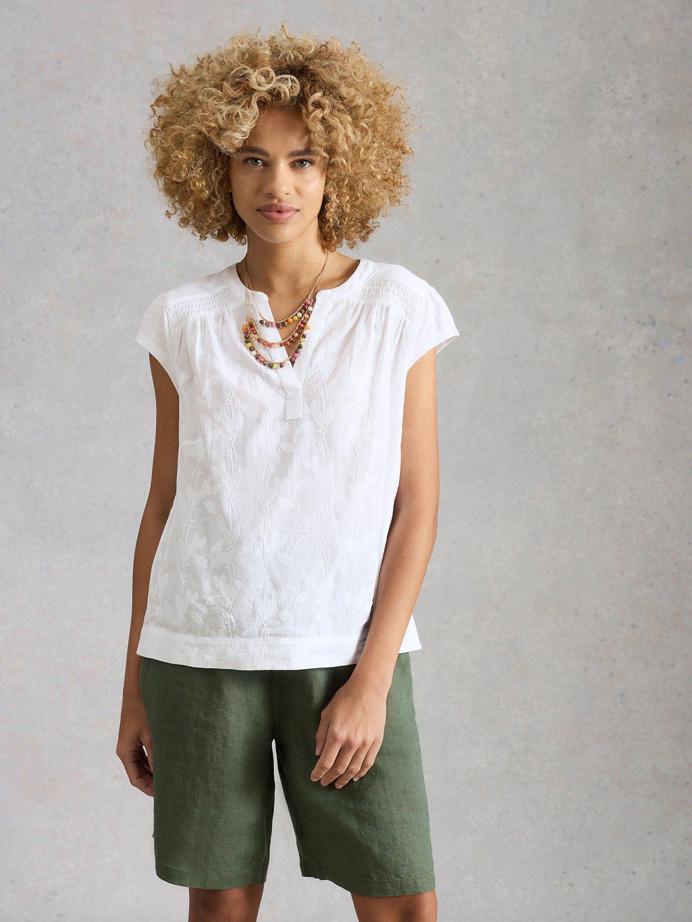 White Stuff Amelia Embroidery Top - White