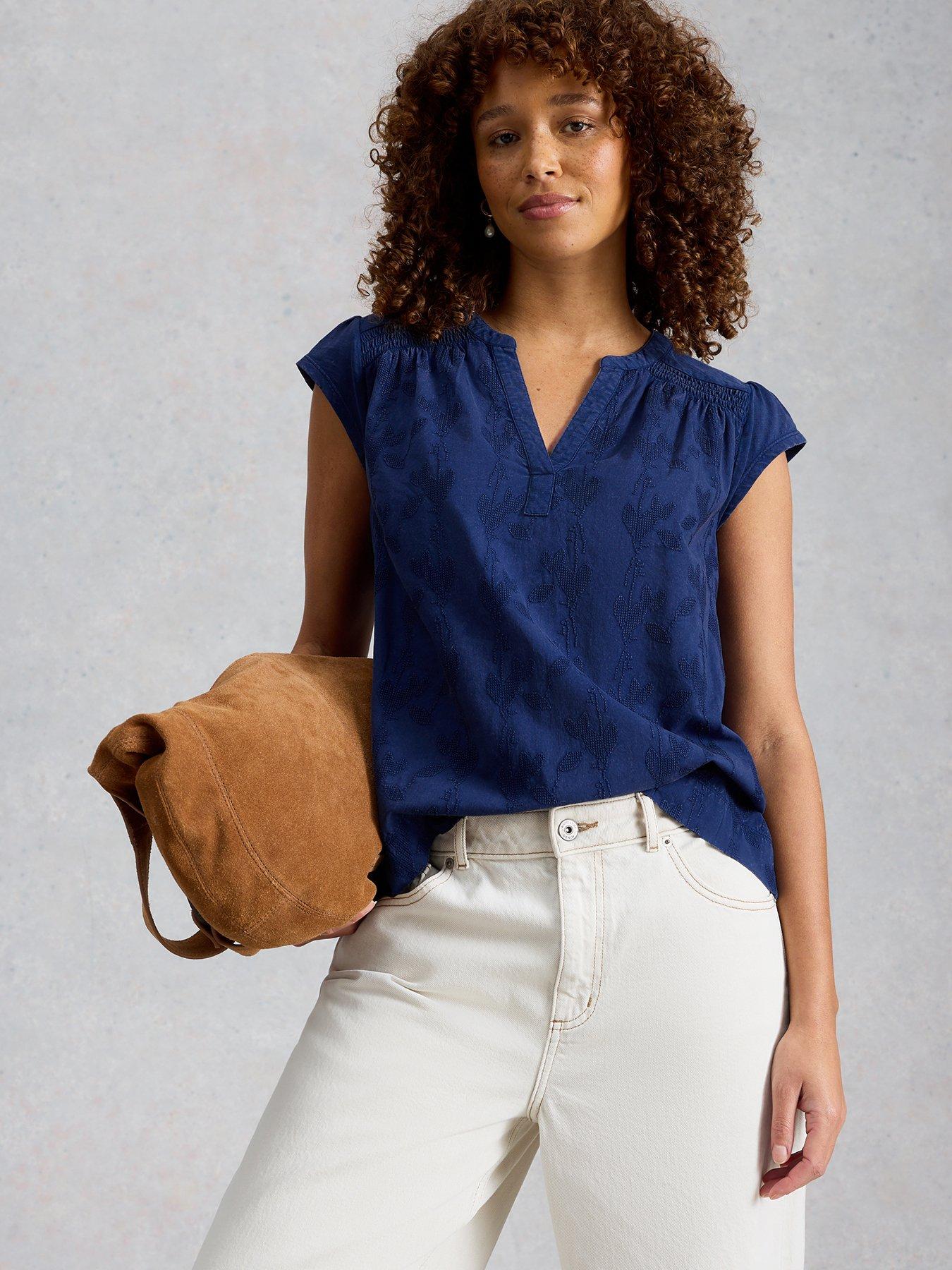 Image 1 of 6 of White Stuff Amelia Embroidery Top