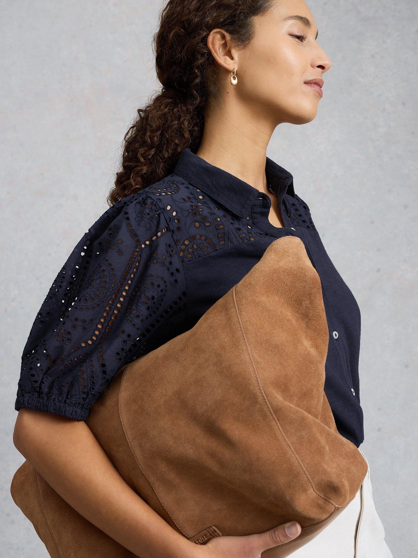 Image 4 of 6 of White Stuff Sandy Broderie Top - Blue
