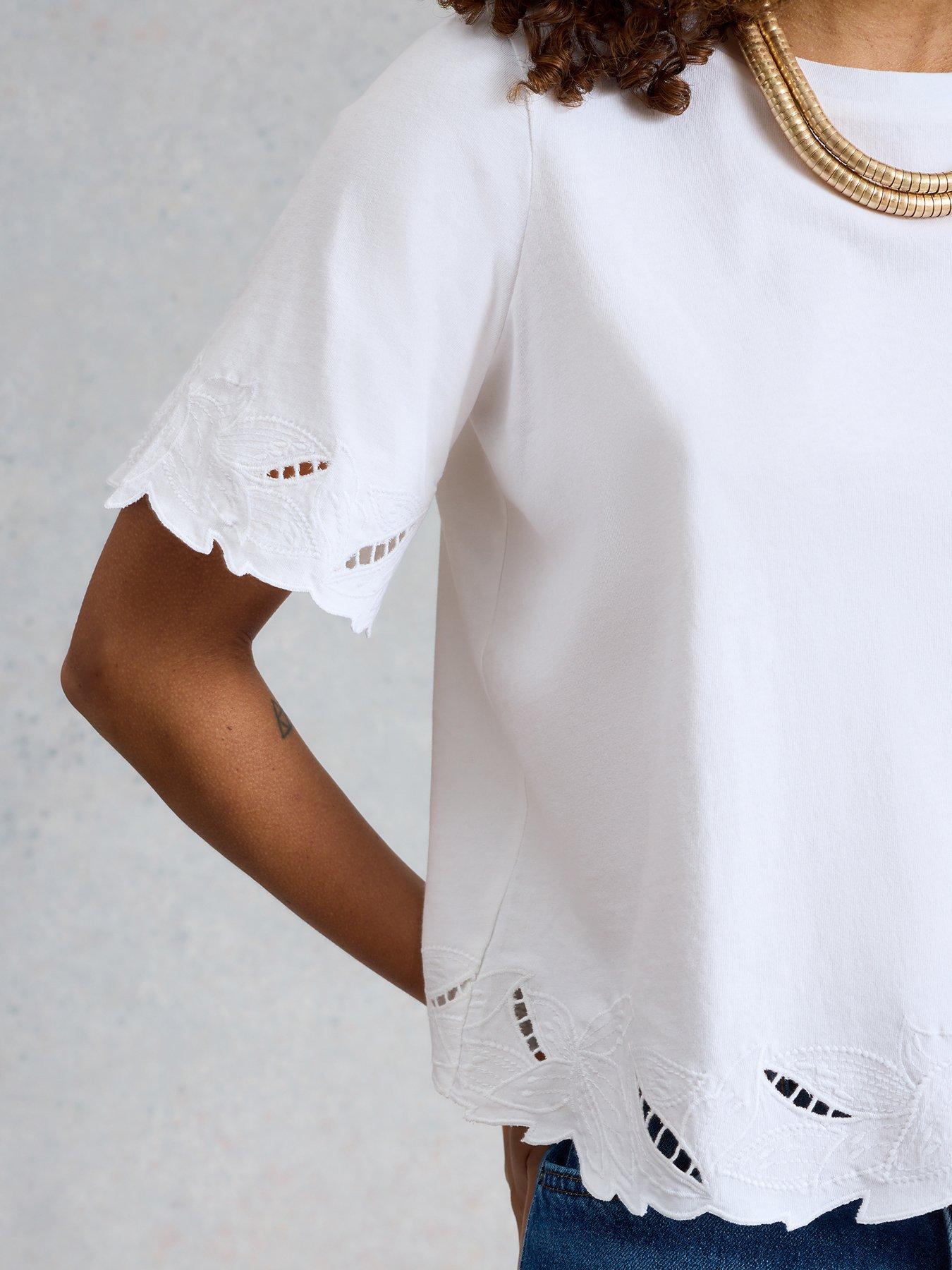 Image 4 of 6 of White Stuff Colleen Cutwork Tee