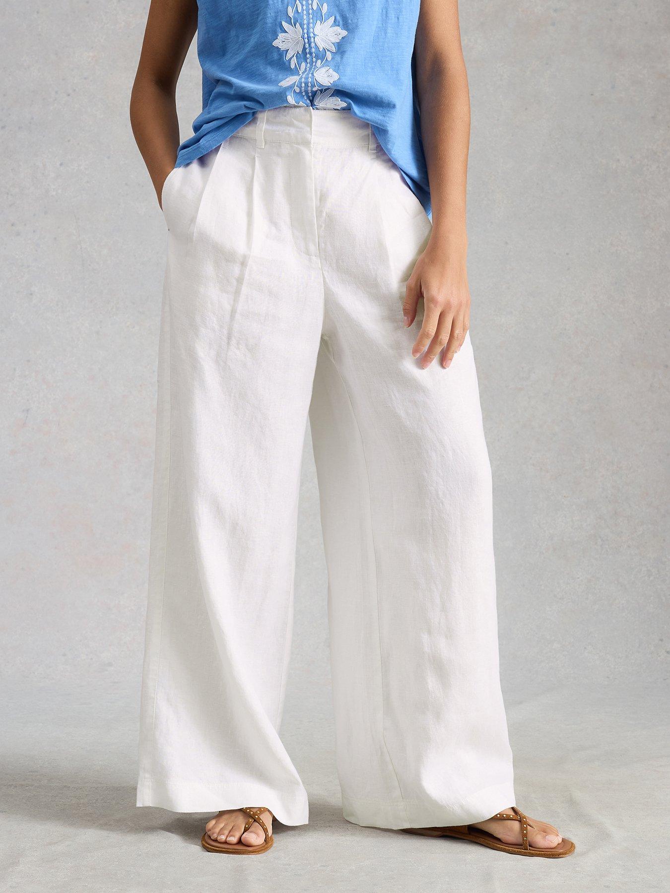 White Stuff Sasha Wide Leg Linen Trouser