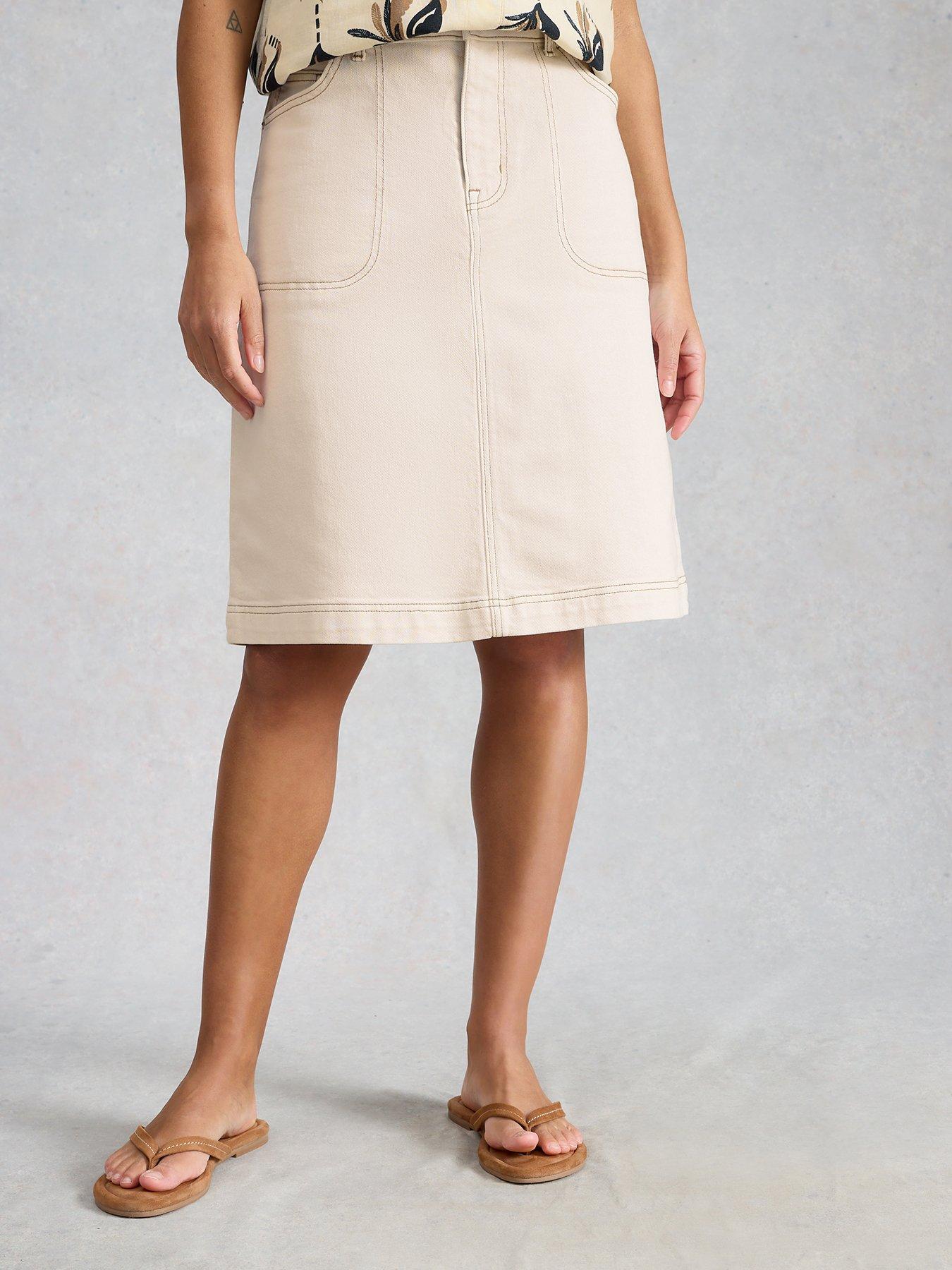 Image 1 of 6 of White Stuff Tia Denim Skirt