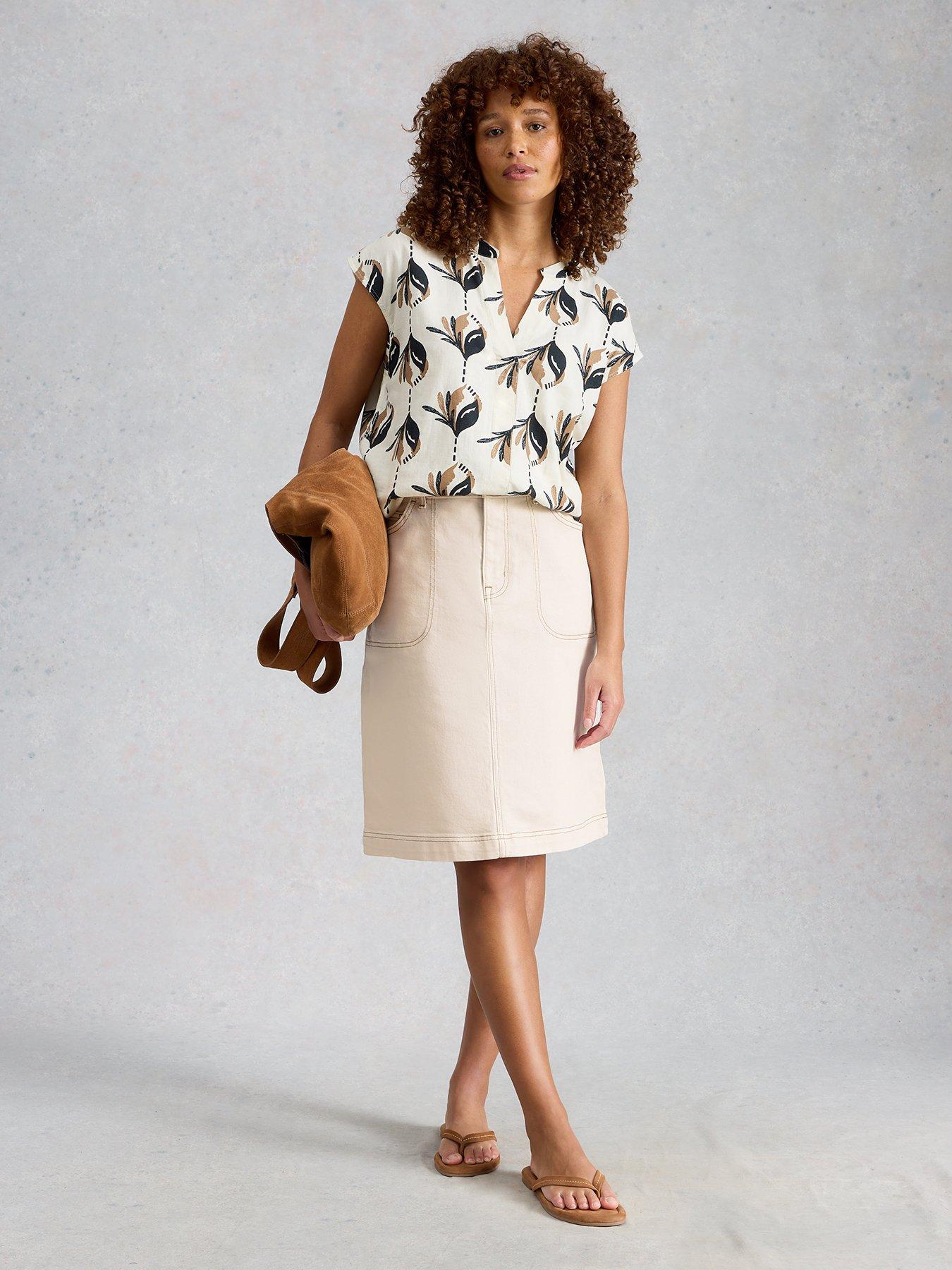 Image 3 of 6 of White Stuff Tia Denim Skirt