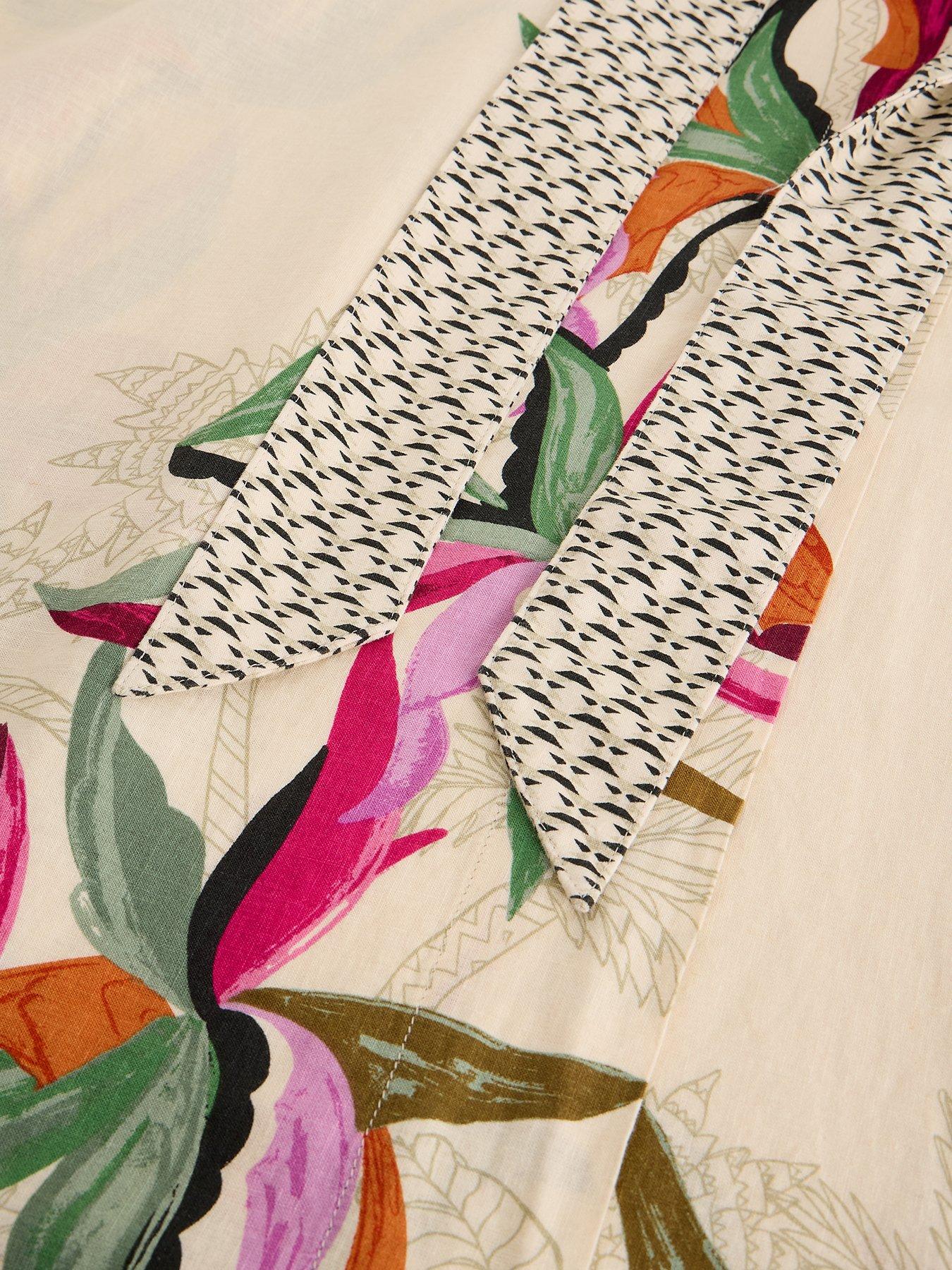 Image 6 of 6 of White Stuff Alba Linen Blend Wrap Skirt