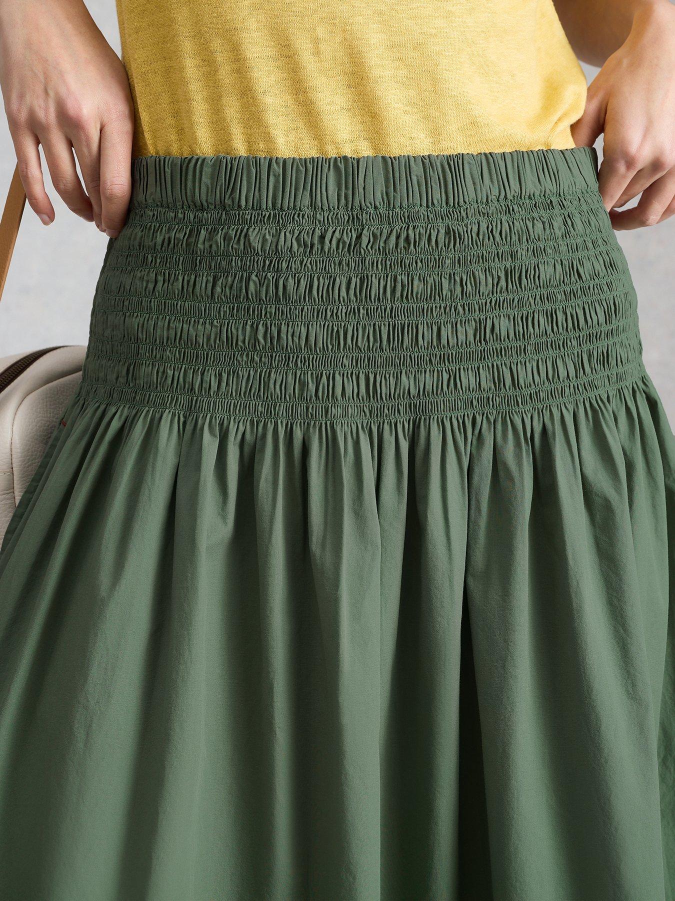 Image 4 of 6 of White Stuff Suri Shirred Midi Skirt