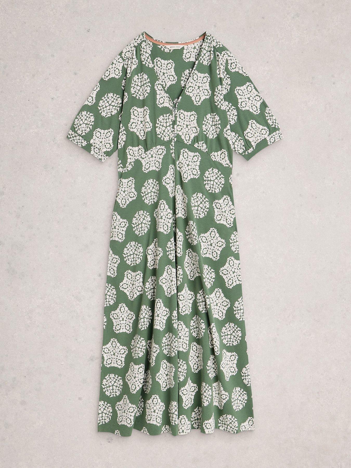 Image 5 of 6 of White Stuff Megan Jersey Dress - Green
