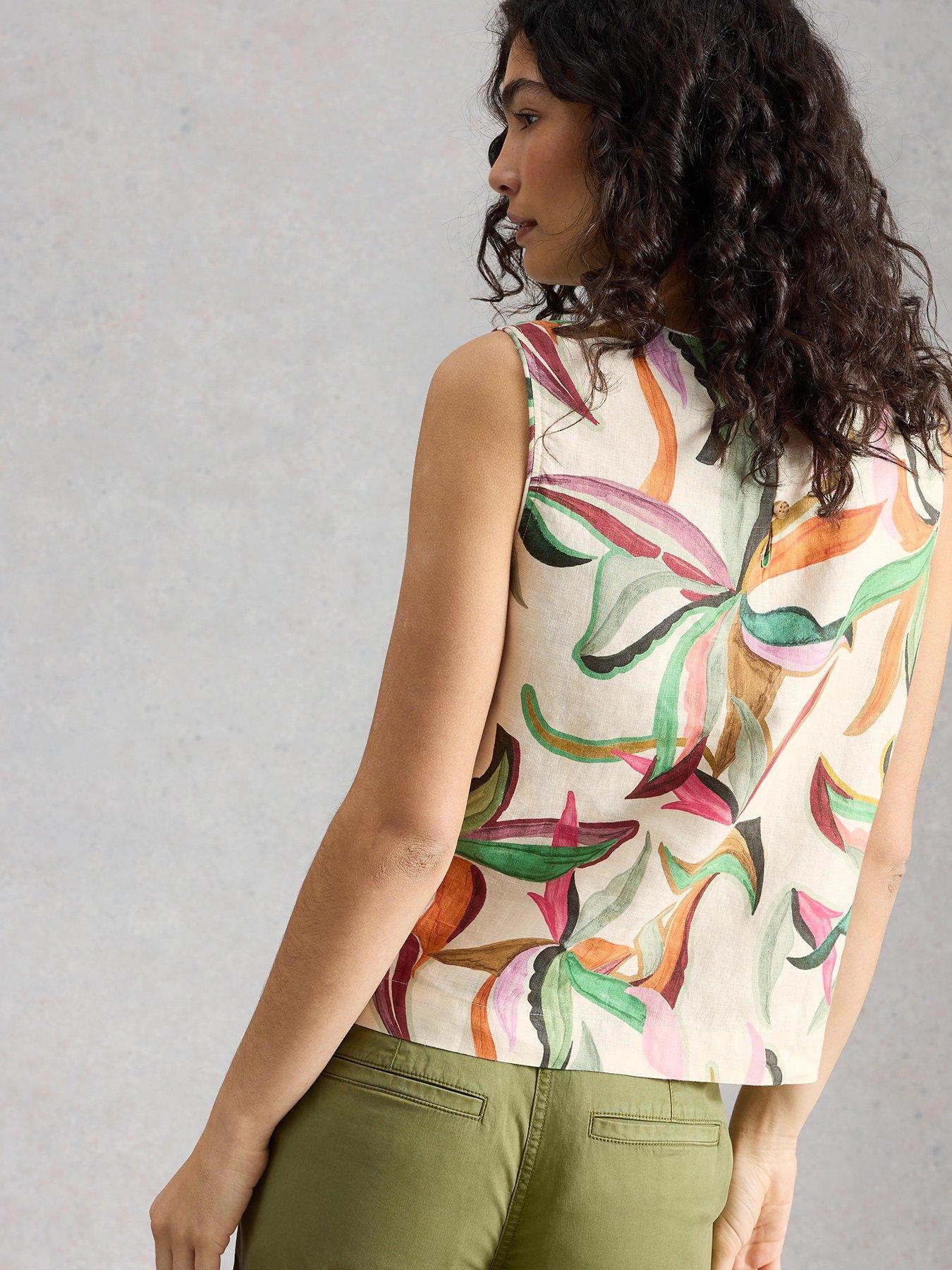 Image 2 of 6 of White Stuff Matilda Linen Vest - Beige