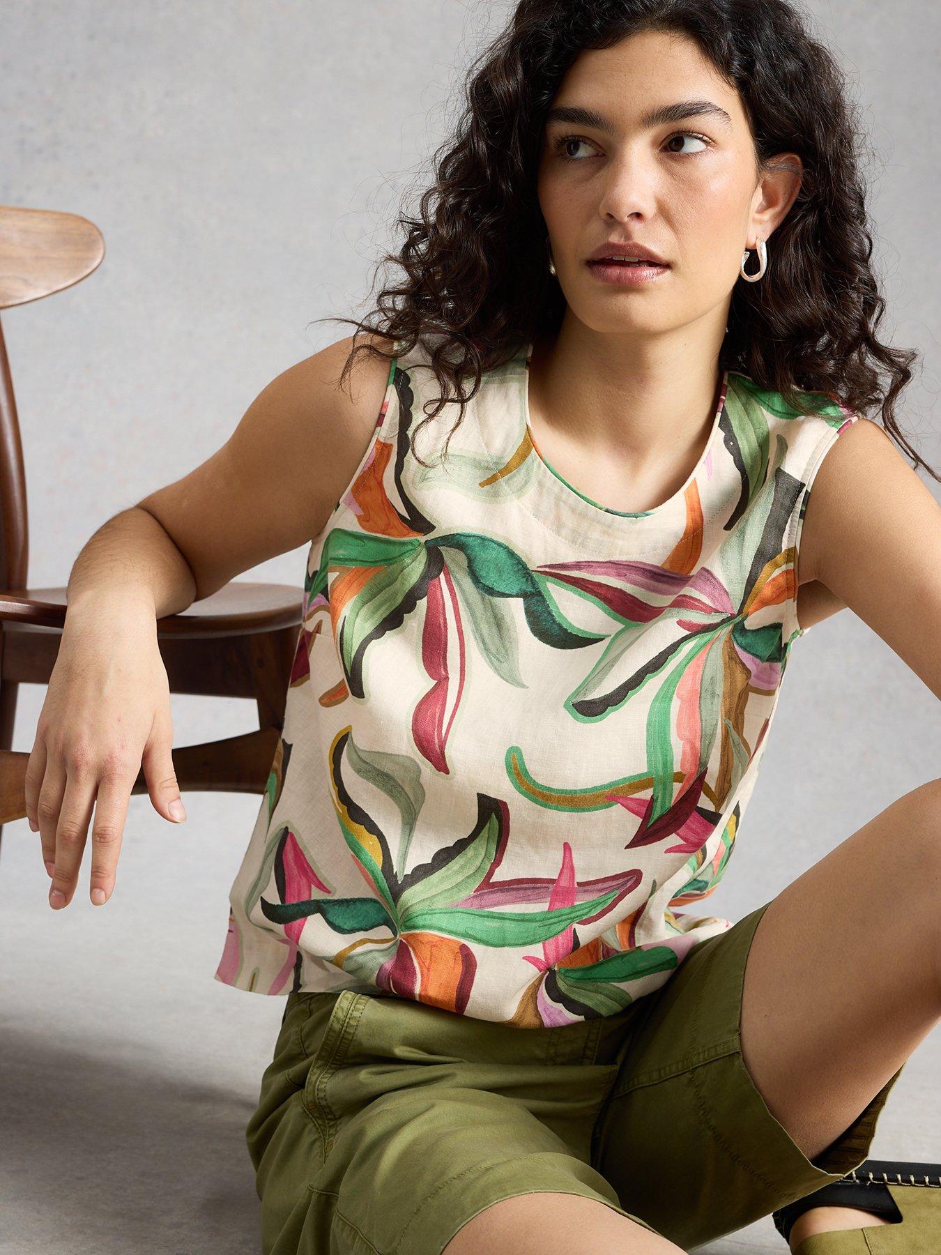 Image 4 of 6 of White Stuff Matilda Linen Vest - Beige