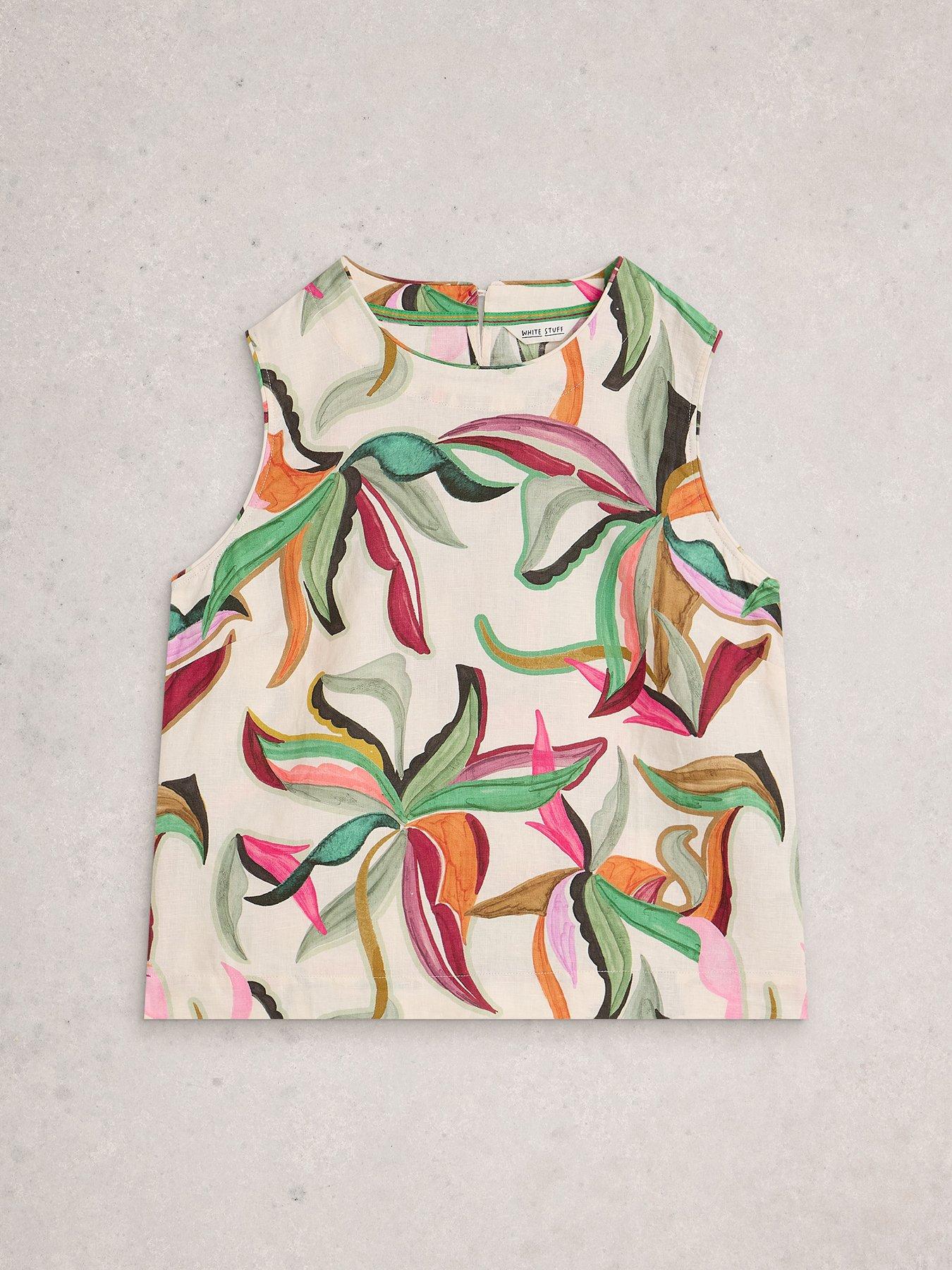 Image 5 of 6 of White Stuff Matilda Linen Vest - Beige