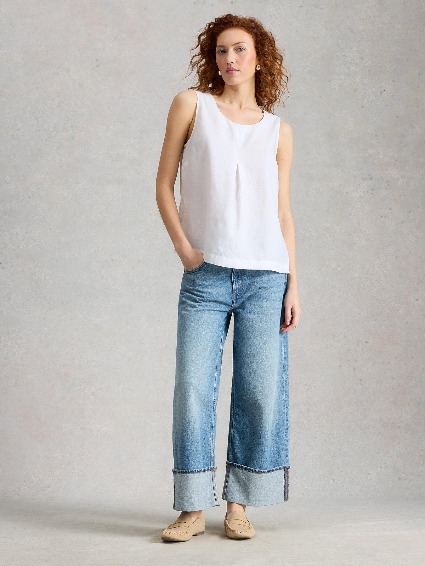 Image 3 of 6 of White Stuff Paradise Linen Vest - White