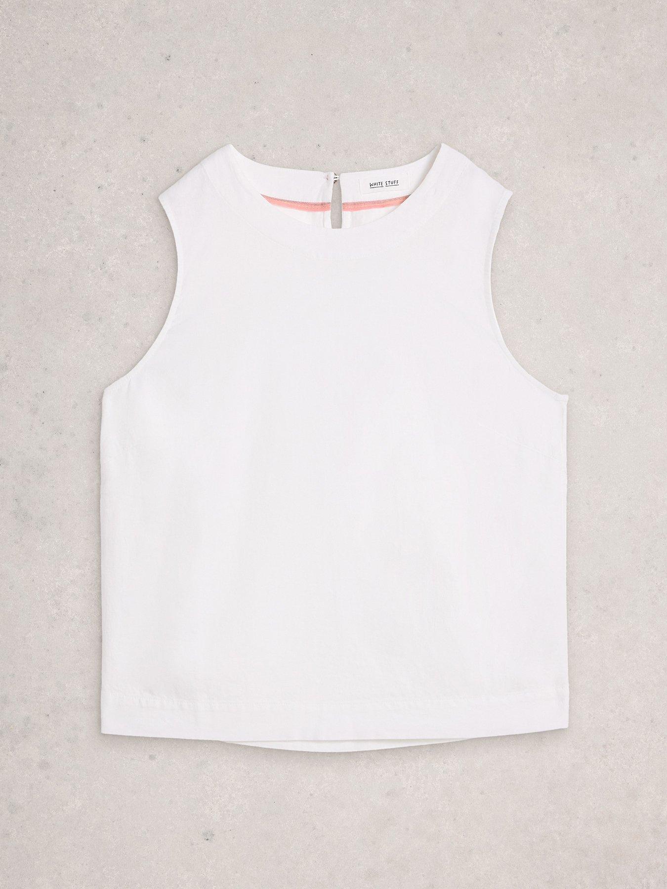 Image 5 of 6 of White Stuff Paradise Linen Vest - White