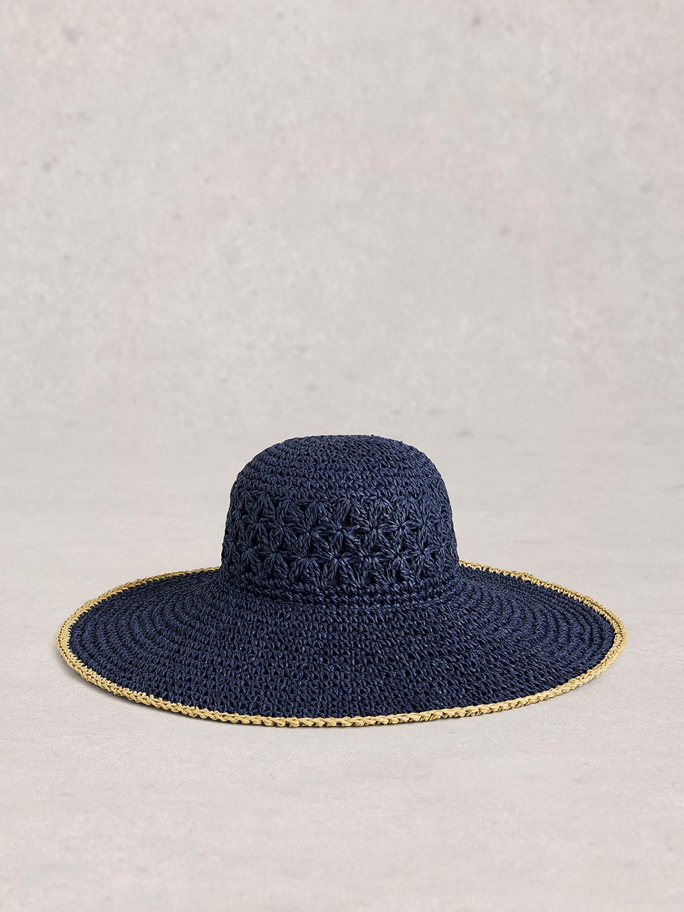 White Stuff Wide Brim Crochet Hat