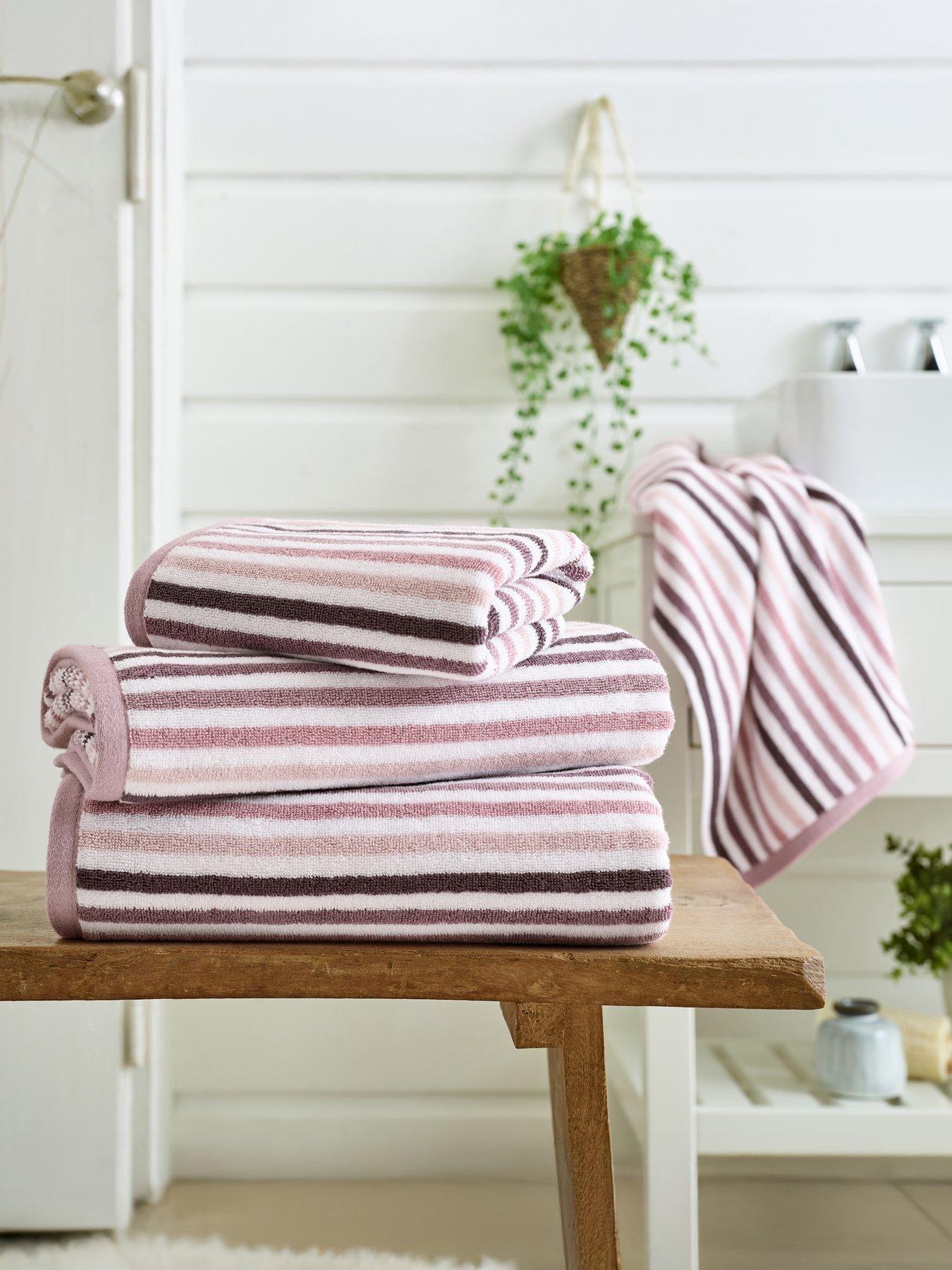 Deyongs Bliss Linear Stripe Hand Towel - Pink