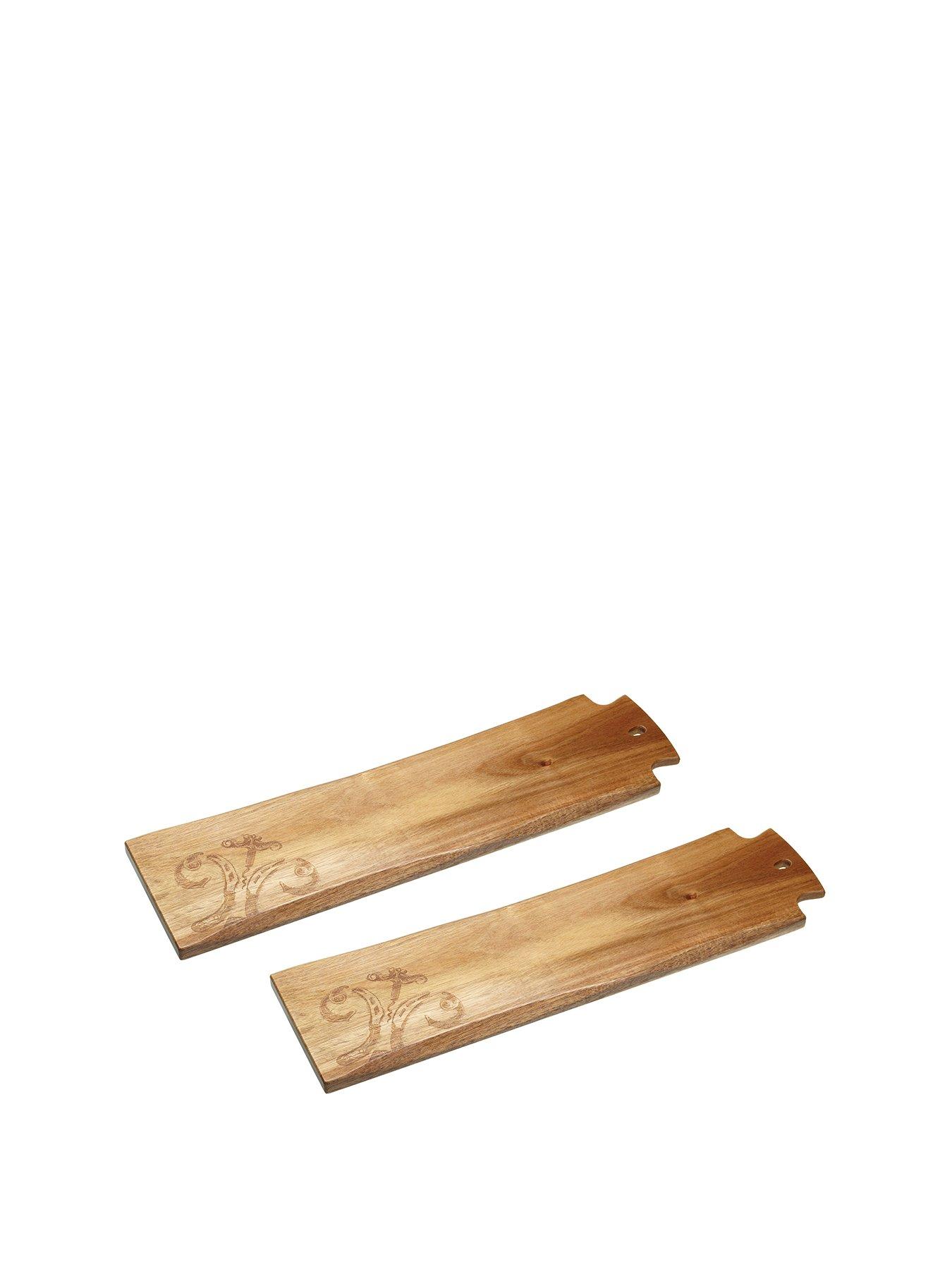 Artesa Acacia Wood Long Appetiser Serving Boards - Set Of 2 in One Colour