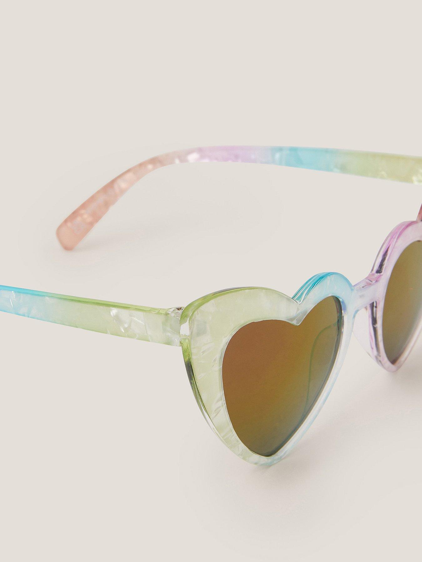 Image 2 of 3 of Monsoon Girls Rainbow Heart Sunglasses - Multi