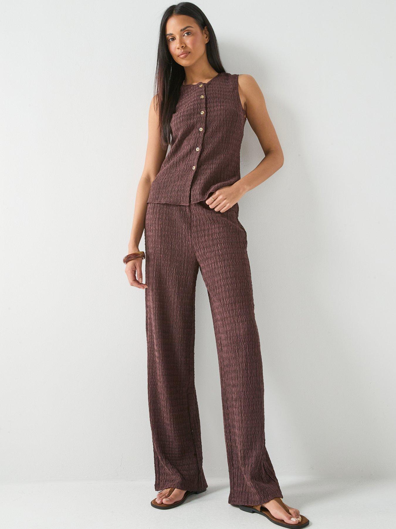 Image 3 of 6 of Only Onlilse Structure Co-ord Vest - Deep Mahogany