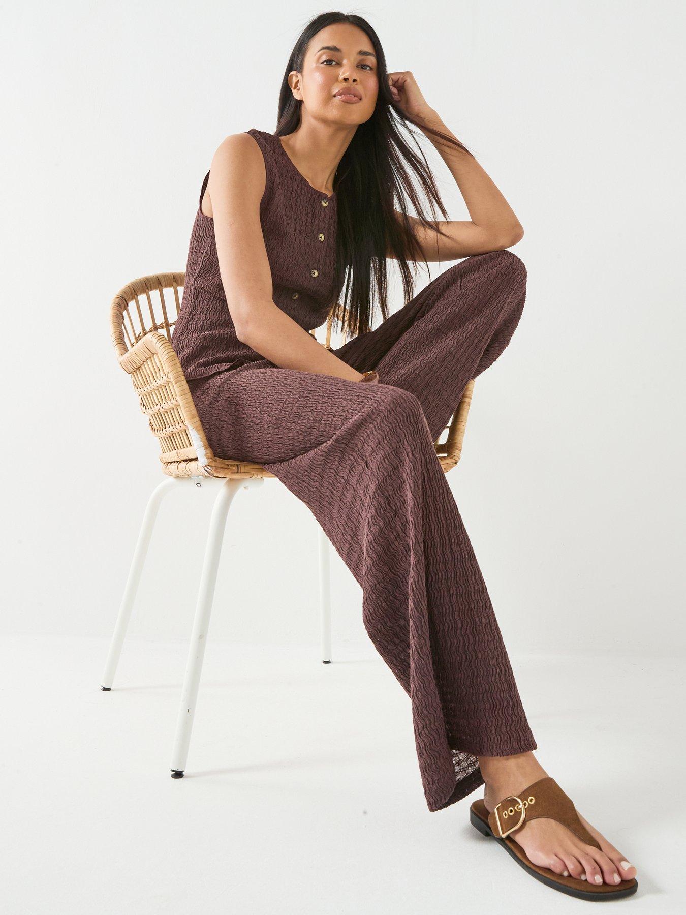 Image 4 of 6 of Only Onlilse Structure Co-ord Vest - Deep Mahogany