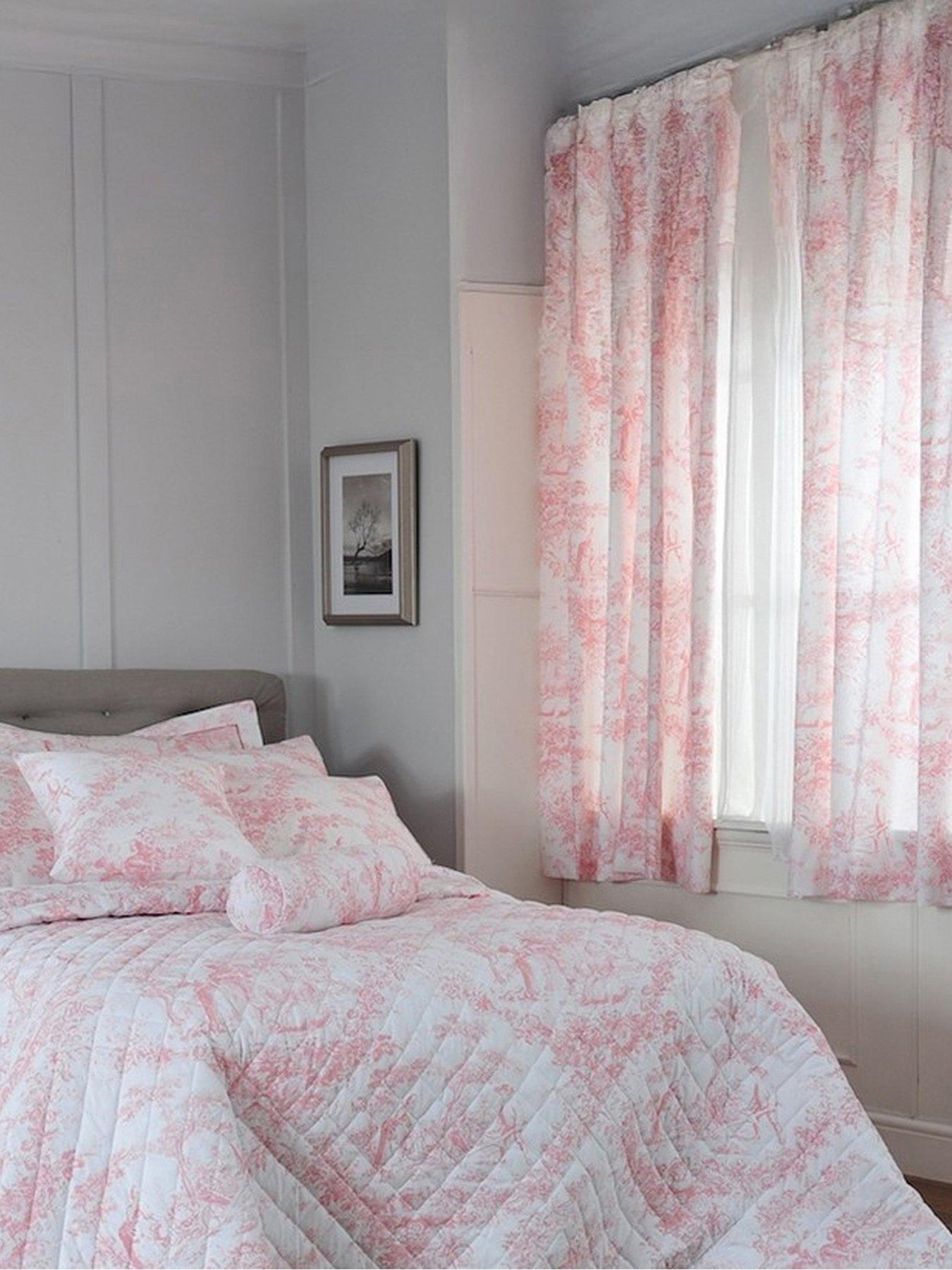 The Lyndon Co Toile De Jouy Curtains 137cm Pink