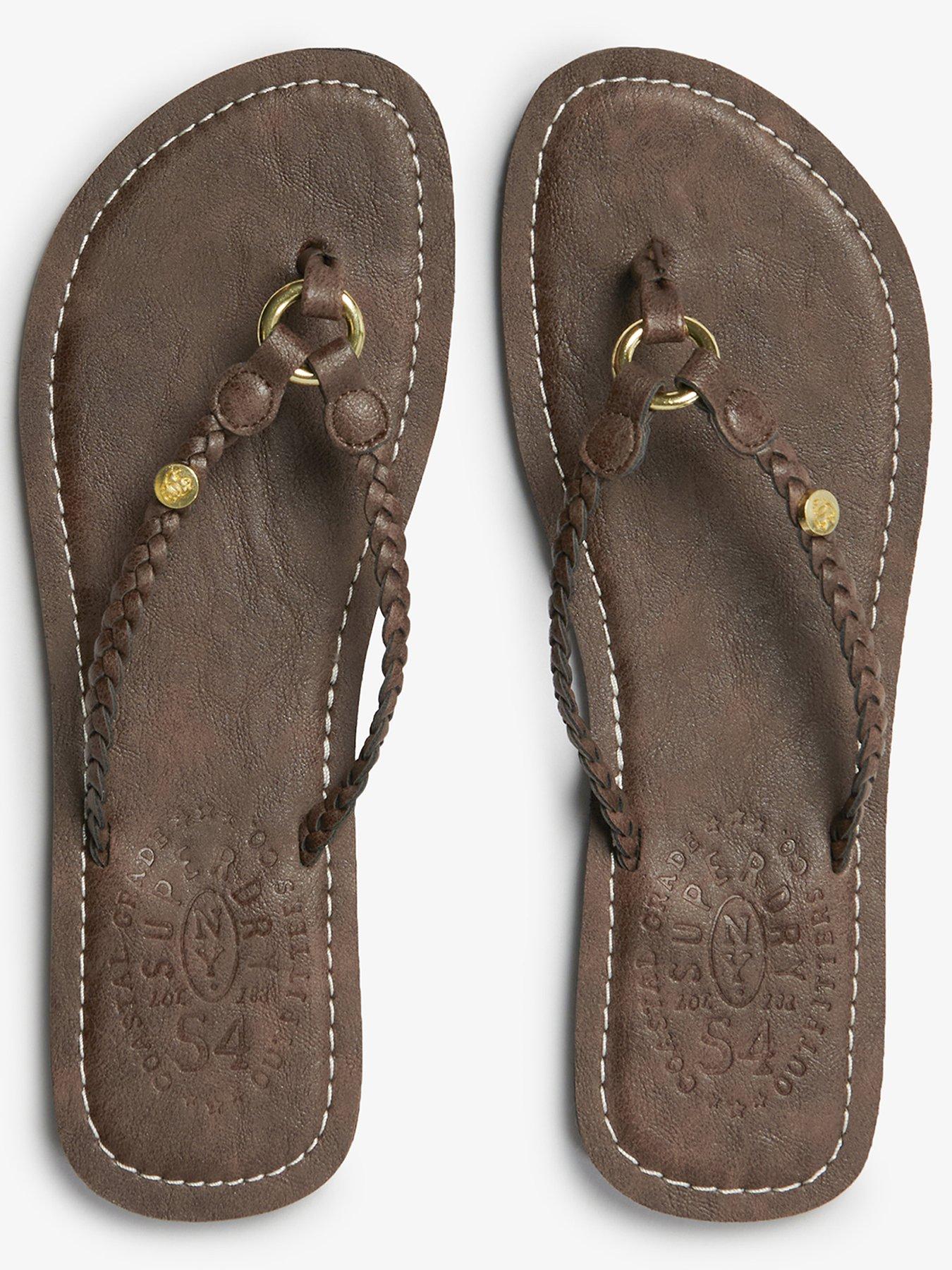 Image 4 of 7 of Superdry Pool Sliders - Brown
