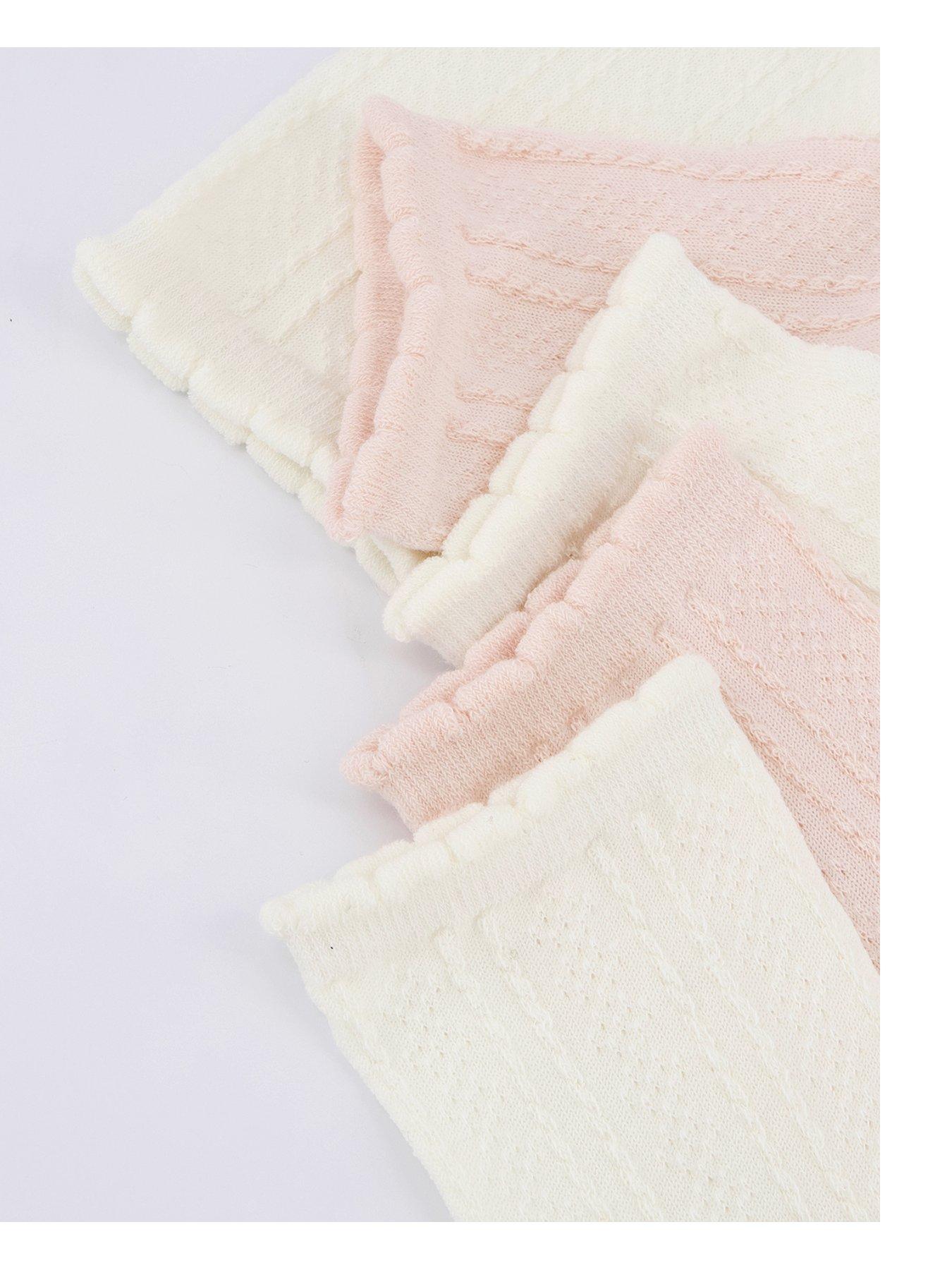 Image 3 of 4 of The Very Collection 5 Pack Pointelle Ankle Socks - Pink
