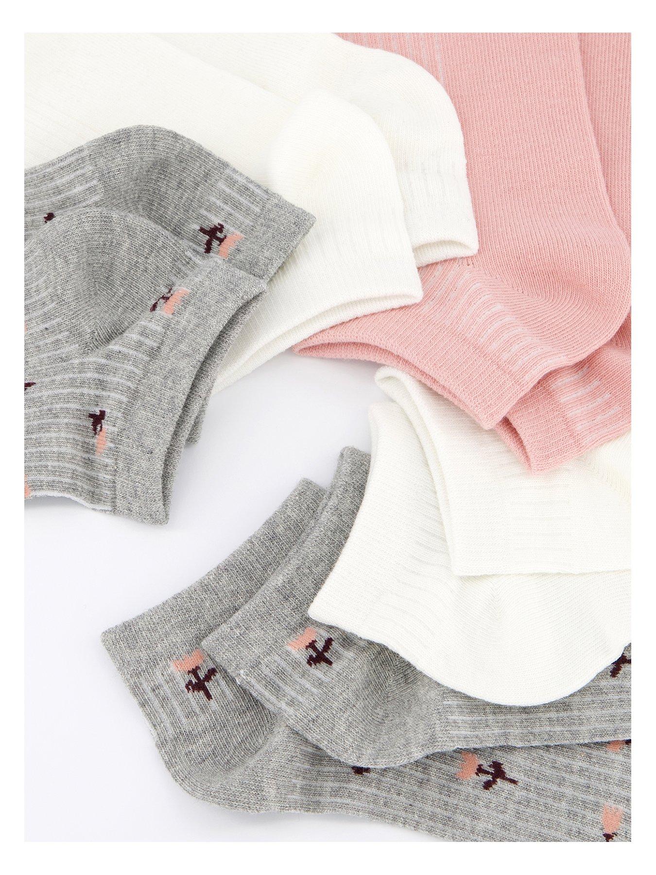 Image 3 of 4 of The Very Collection 5 Pack Printed Floral Trainer Liner Socks - Multi