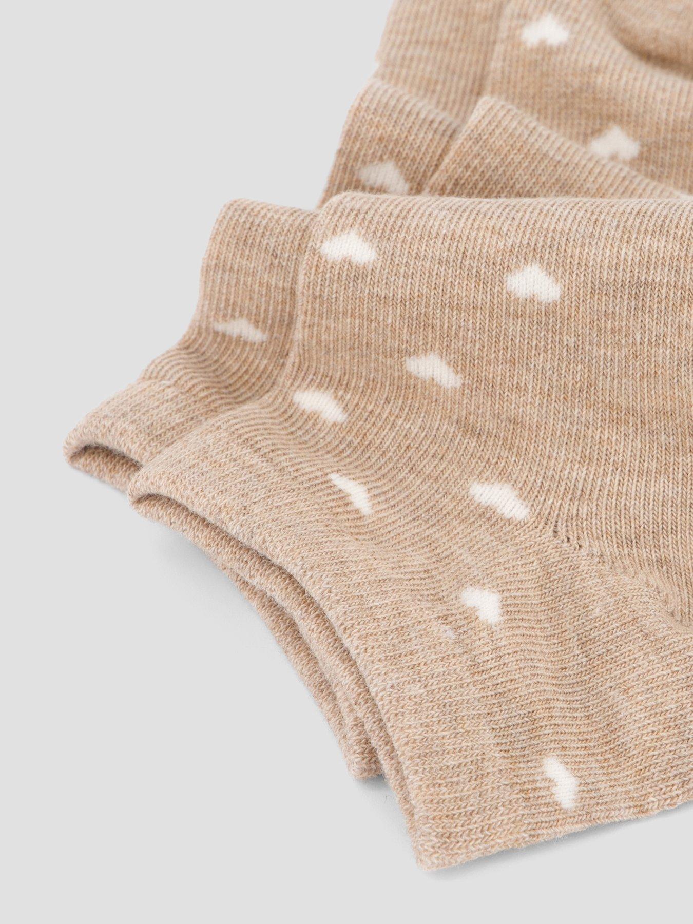 Image 4 of 4 of The Very Collection 5 Pack Printed Heart Trainer Liner Socks - Multi